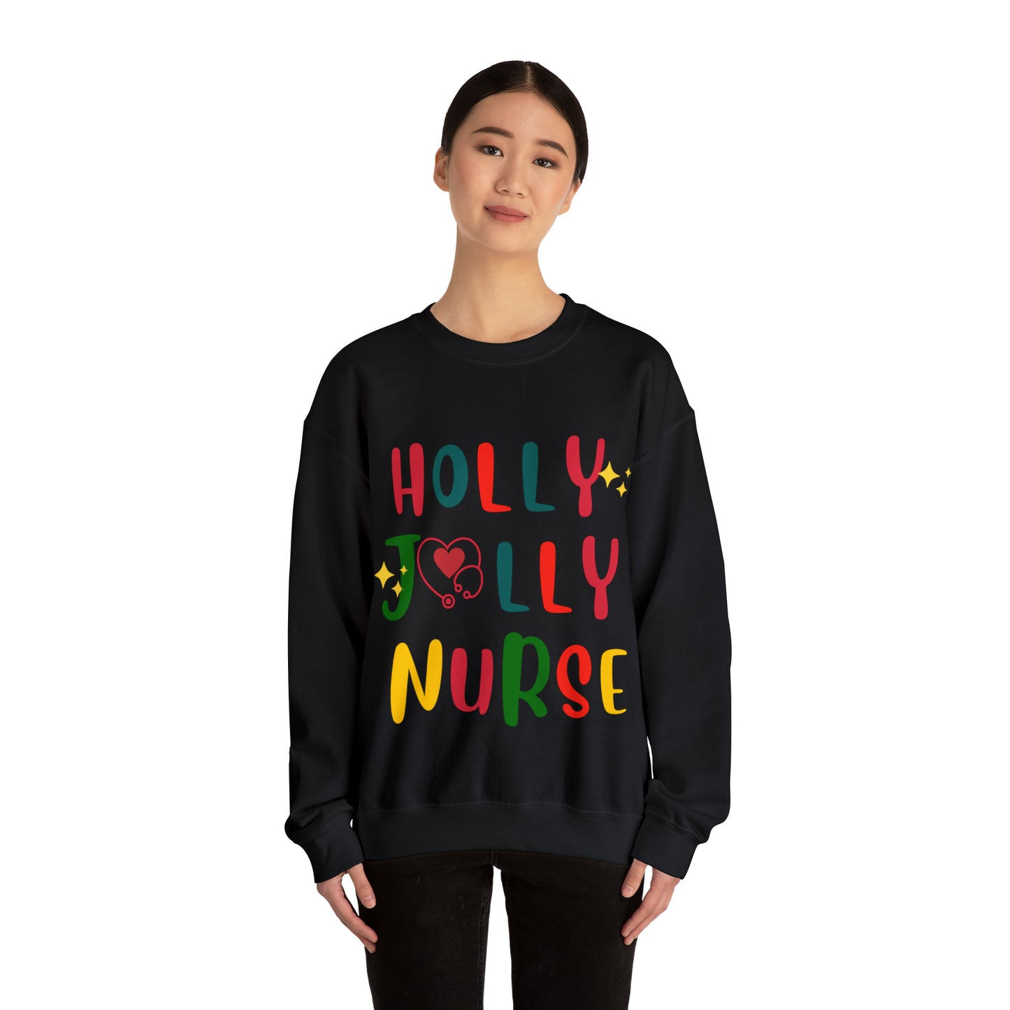Santa's HollyJolly Nurse, Christmas Shirt, Christmas Gift, Nurse Christmas Sweatshirt, Nurse Xmas Shirt, Cute Nurse Pullover