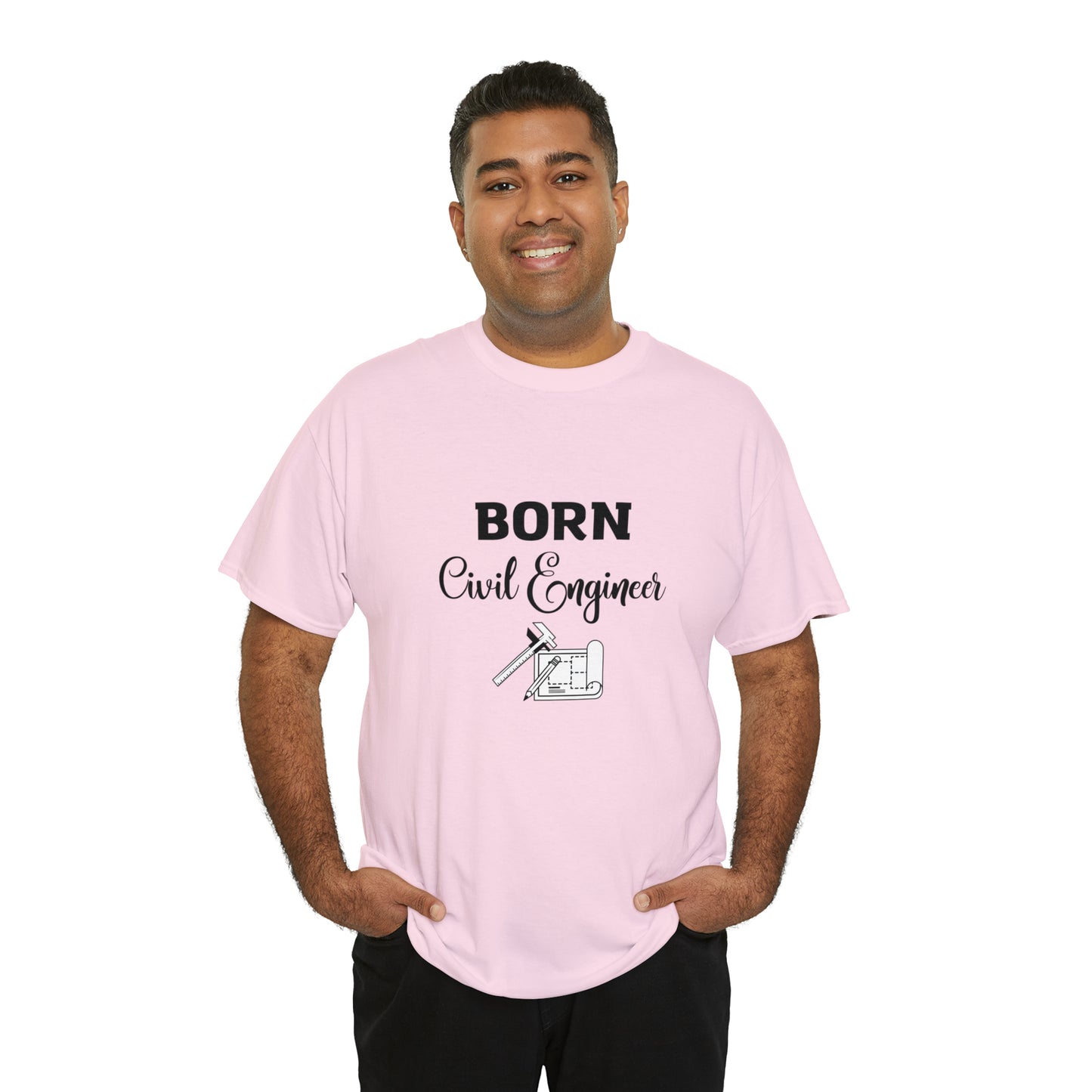 Born Civil Engineer Unisex Heavy Cotton Tee