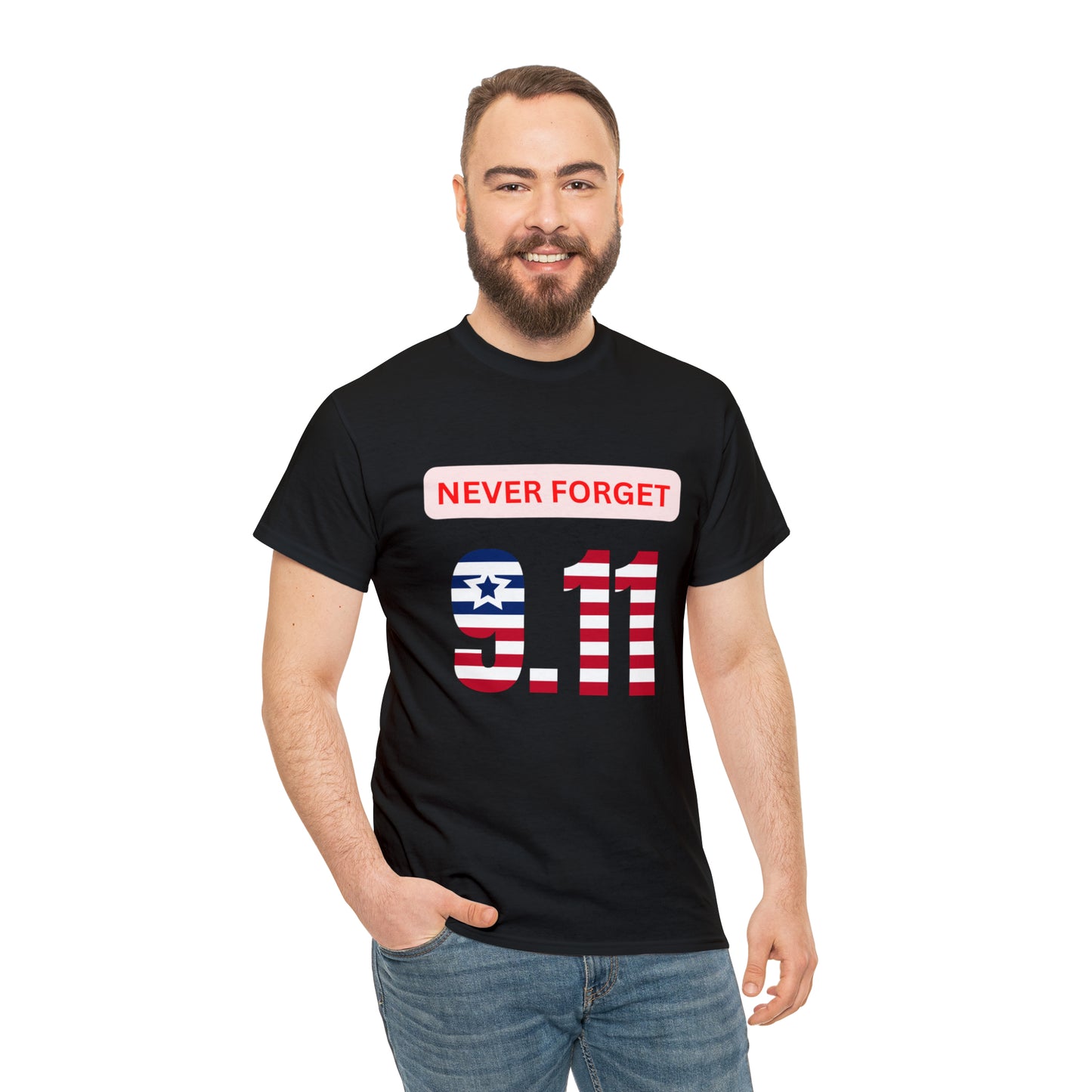Unisex Heavy Cotton Tee - Never Forget 9/11