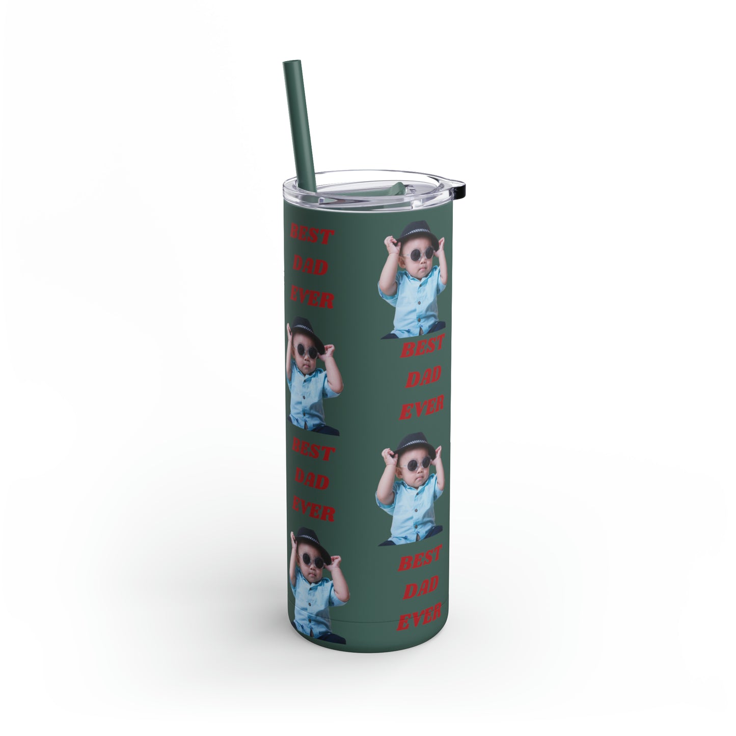 Custom Photo Tumbler, Best Dad Ever Valentine's Day gift, Dad gift, Dad tumbler, Birthday gift, Father's Day Gift, Tumblers, Gift for him, Skinny Matte Tumbler, 20oz