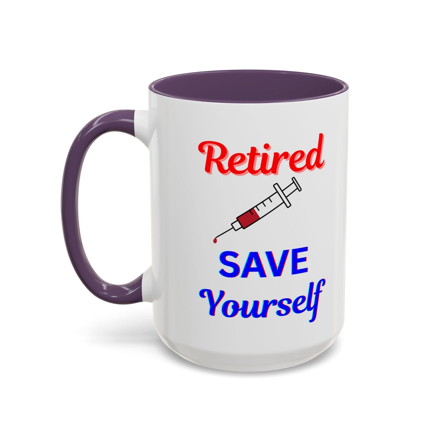 Retired Nurse Save Yourself Coffee Mug, Fun Gift for Retirement, Personalized Mug for Nurses, Coffee Cup for Grandkids Contact, Perfect for Holidays