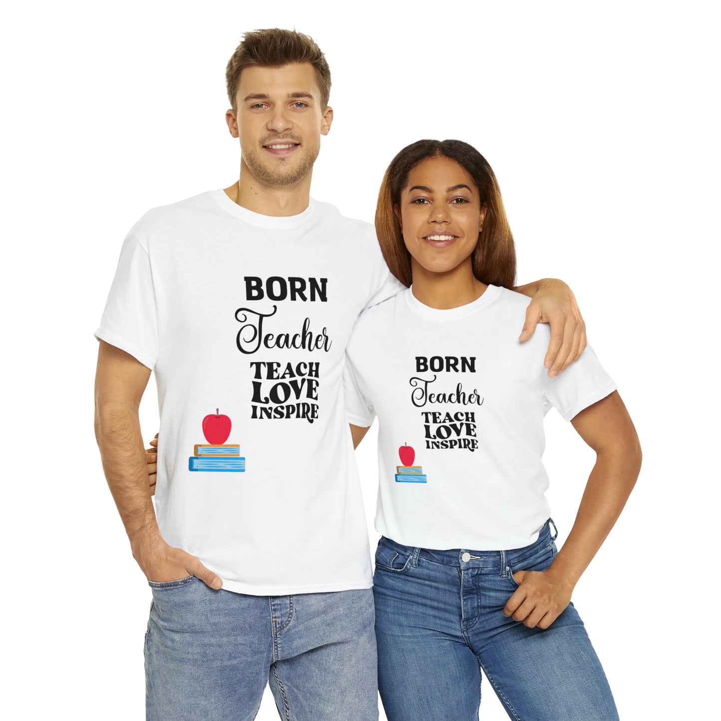 Born Teacher Unisex Heavy Cotton Tee