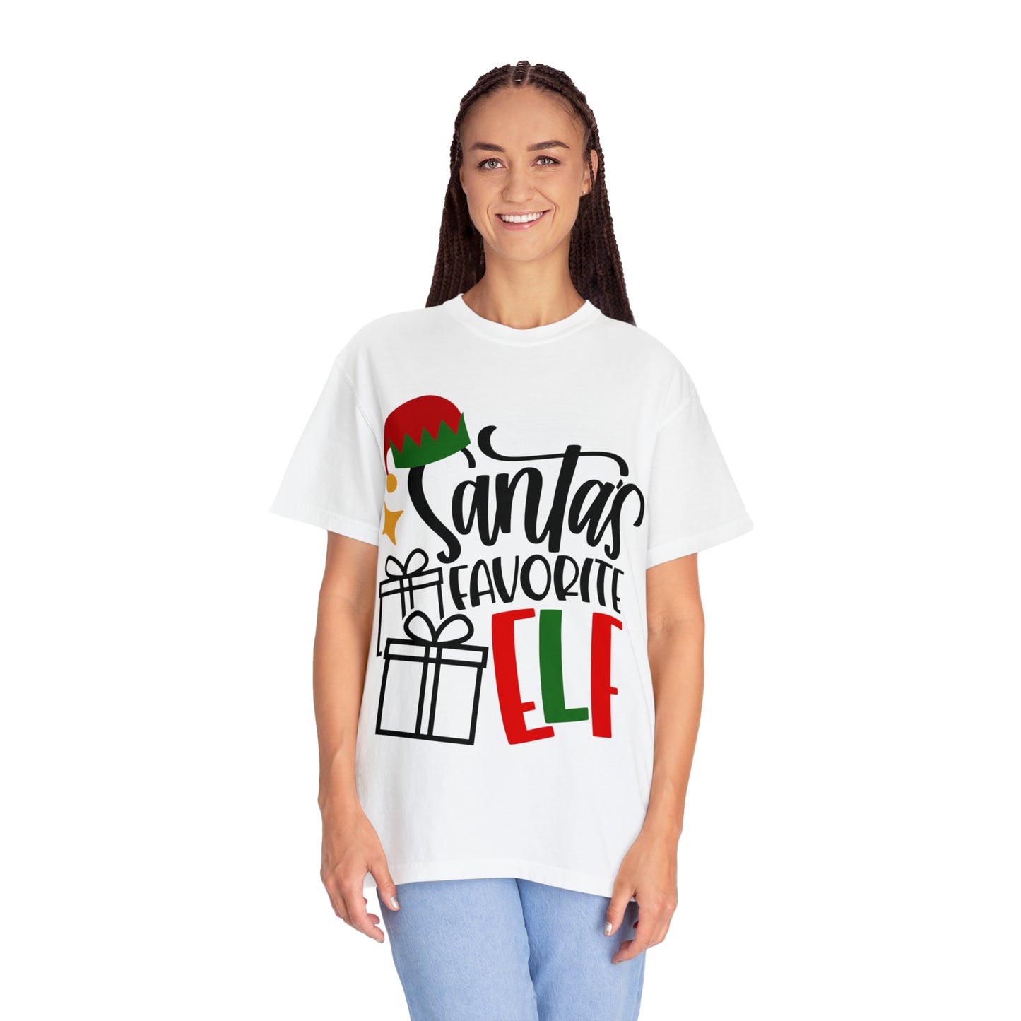 Santa's Favorite Elf Unisex Garment-Dyed T-shirt