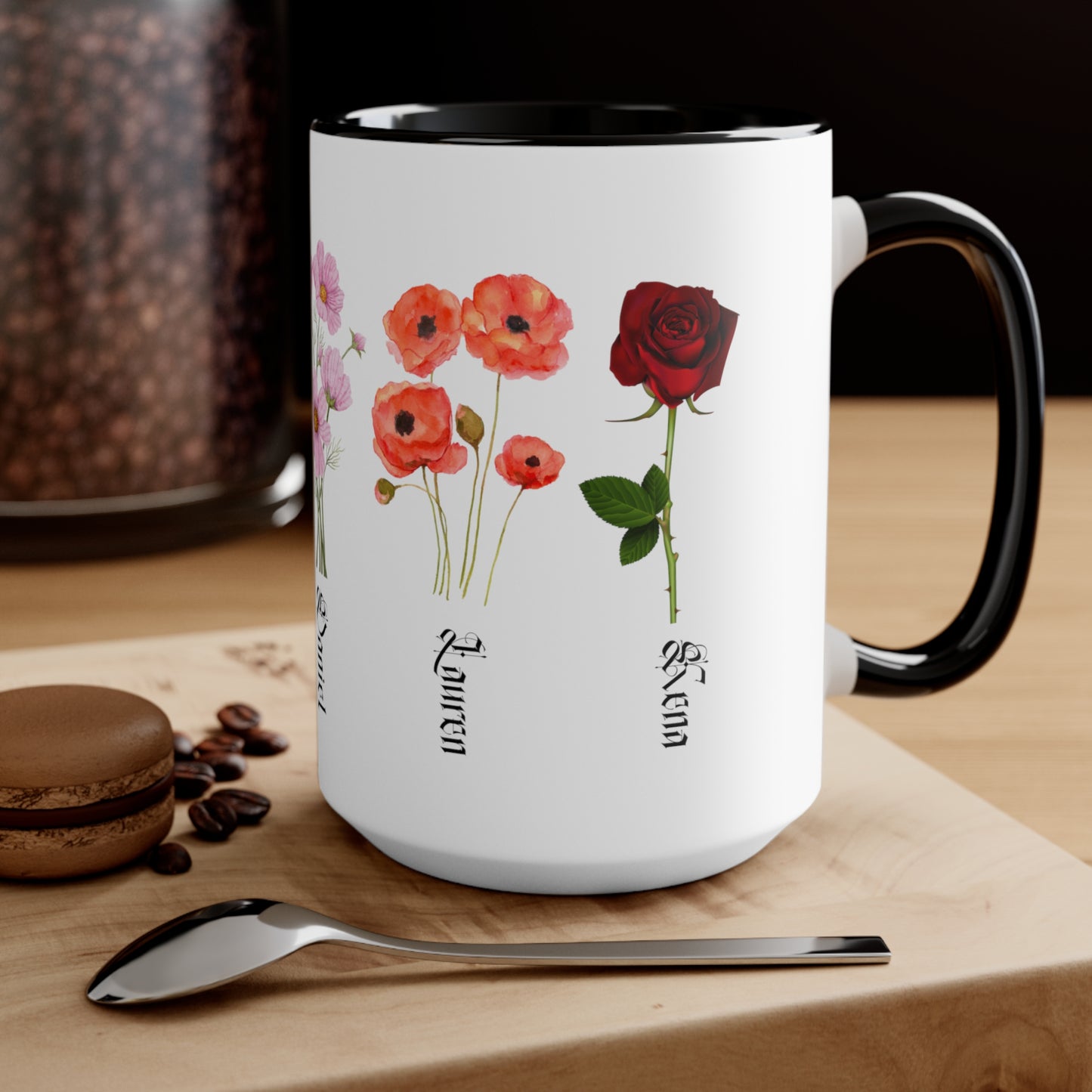 Custom Birth Month Flower mug, Mother's Day Gift, Plant Mom Mug, Custom Mom Mug, Mothers Day Mug, Plant mom mug Two-Tone Coffee Mugs