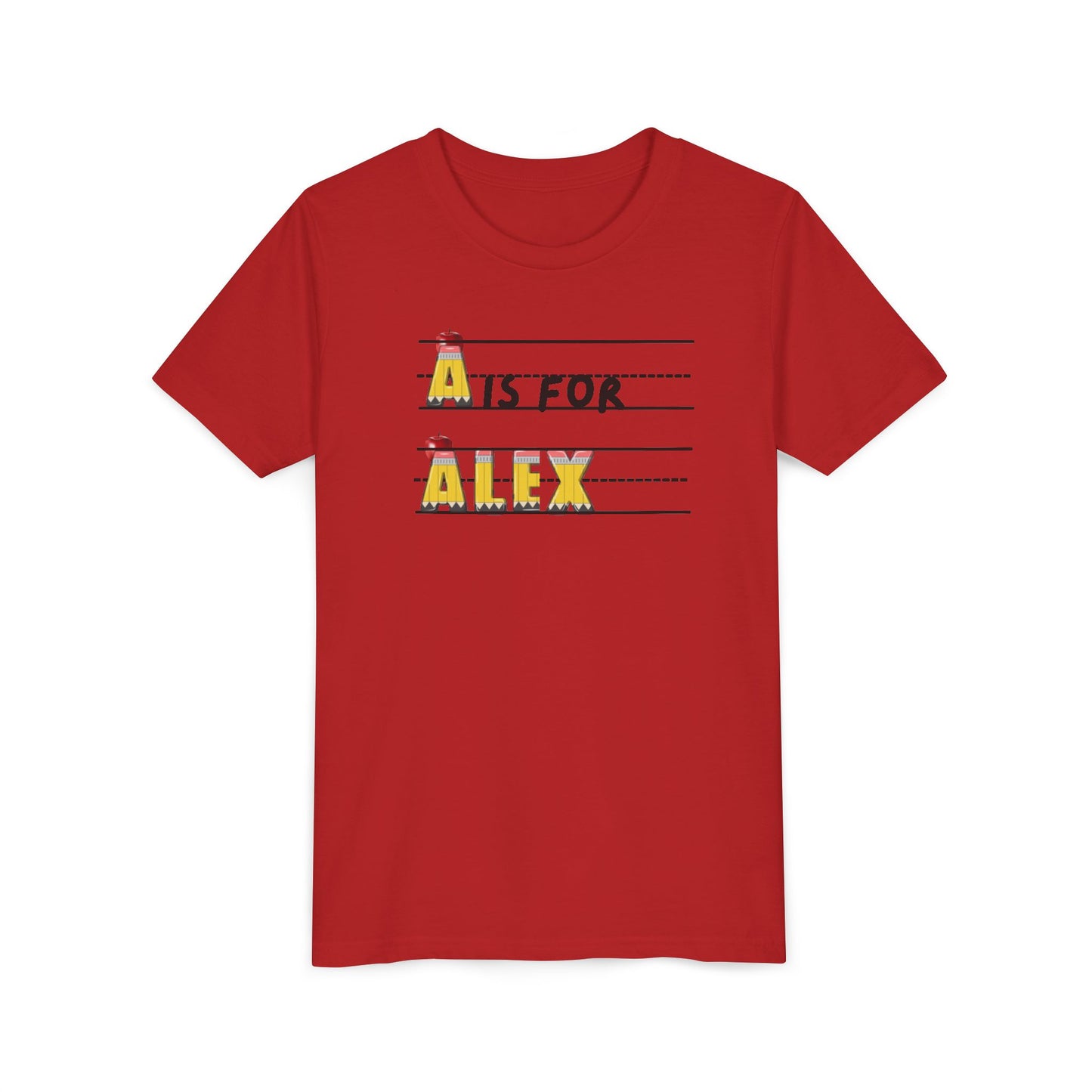 Custom Kids Name School Shirt, Back to School T-shirt, Toddler First Day of School Tee, Alphabet with Name Tee, Kindergarten Shirt with Name