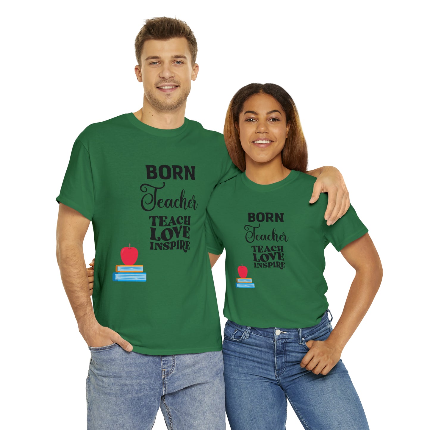 Born Teacher Unisex Heavy Cotton Tee