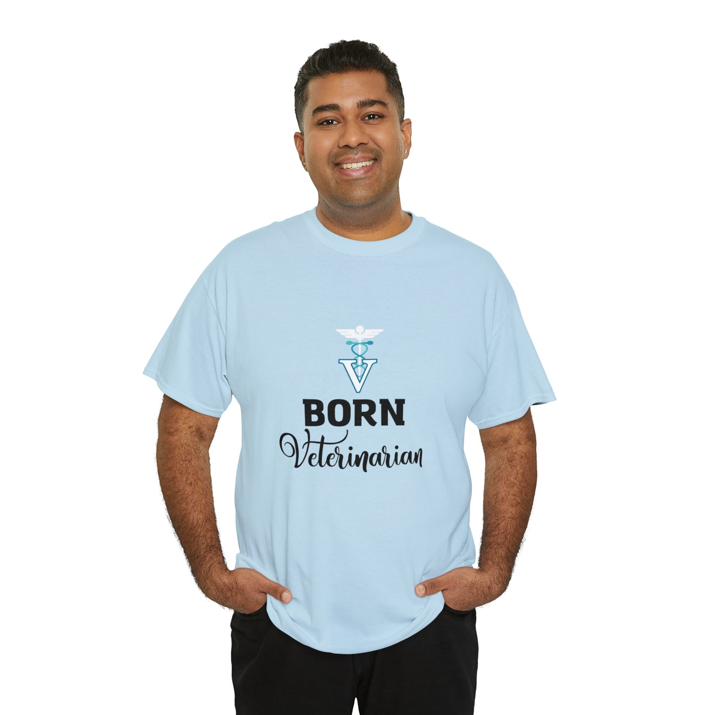 Born Veterinarian Unisex Heavy Cotton Tee, Veterinarian Shirt, Veterinary Gift, Vet Student, Animal Doctor T-Shirt, Vet Student Gift, Veterinarian Gift Graduation