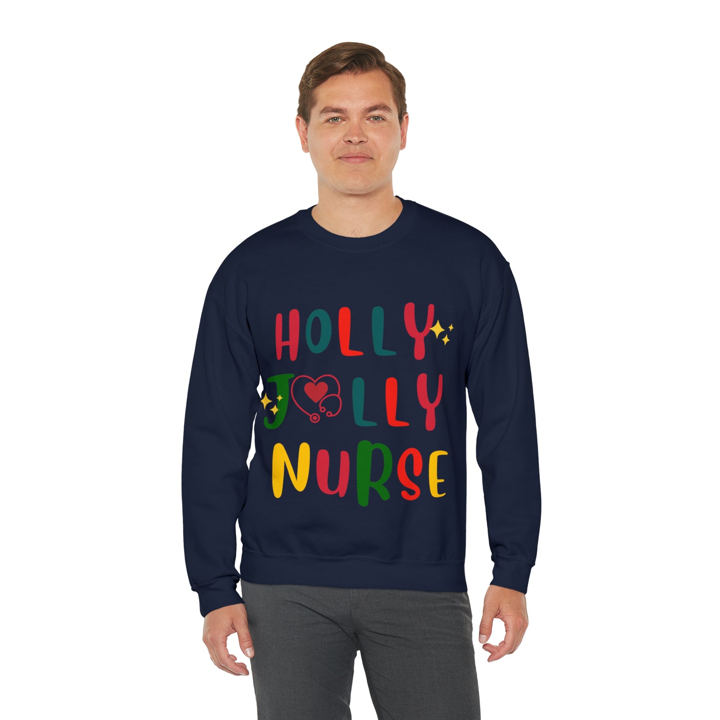 Santa's HollyJolly Nurse, Christmas Shirt, Christmas Gift, Nurse Christmas Sweatshirt, Nurse Xmas Shirt, Cute Nurse Pullover