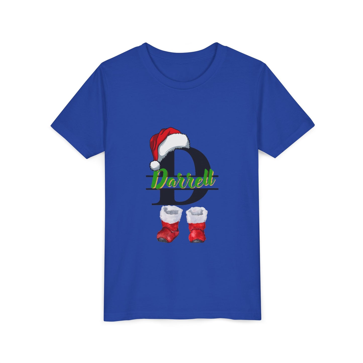 Personalized Christmas Youth Tee, Holiday T-Shirt, Cute Gift for Kids, Winter Apparel, Festive Short Sleeve Shirt