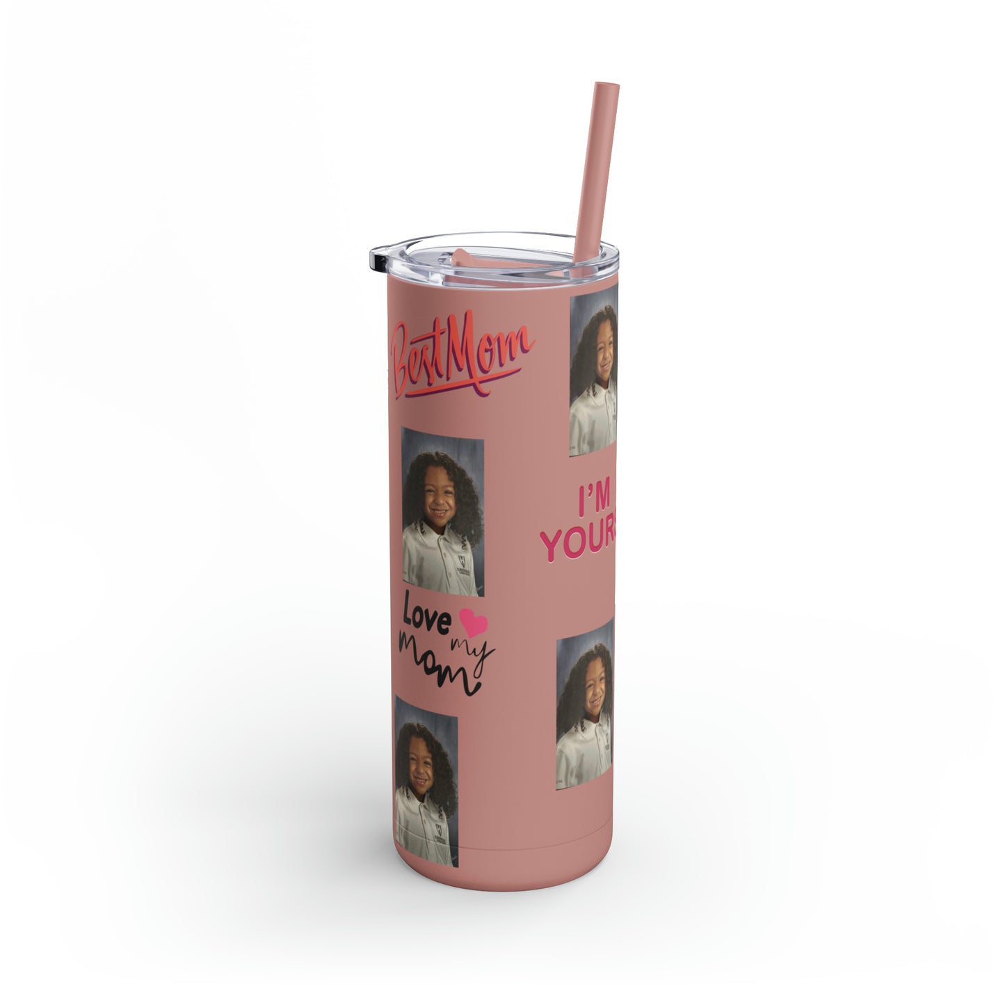 Mom Photo Tumbler, Valentine's Day gift, Birthday gift, Mother's Day Gift, Tumblers, Gift for her, Skinny Matte Tumbler, 20oz