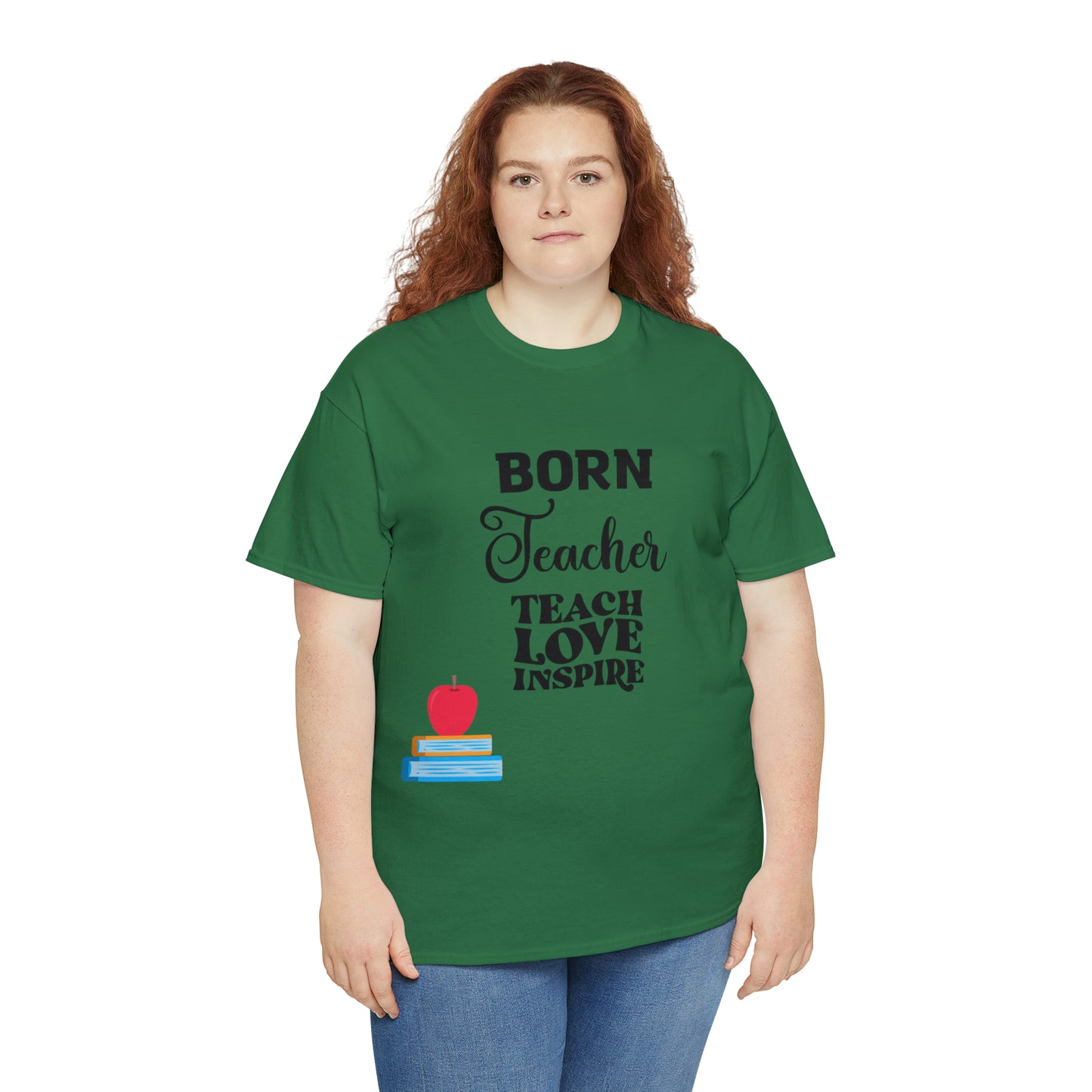 Born Teacher Unisex Heavy Cotton Tee