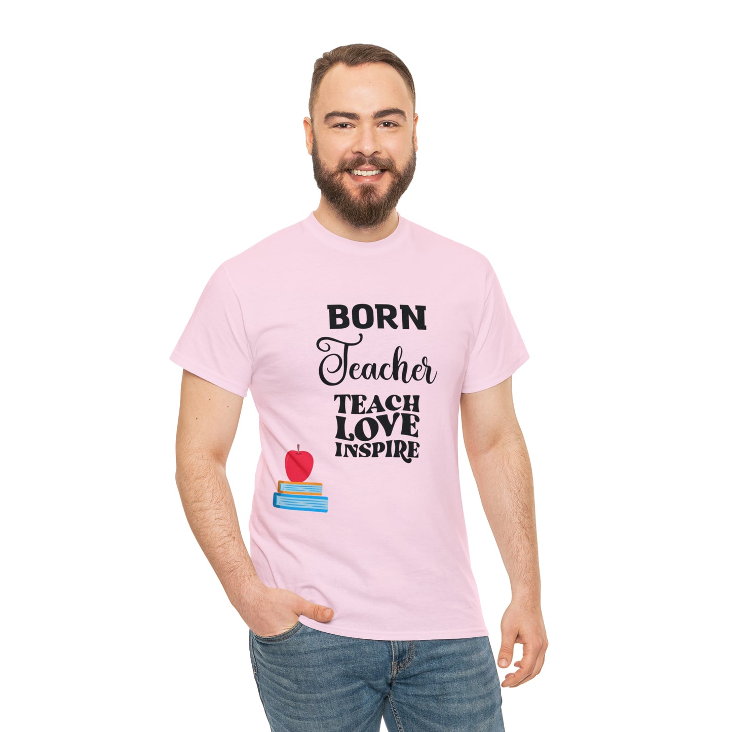 Born Teacher Unisex Heavy Cotton Tee