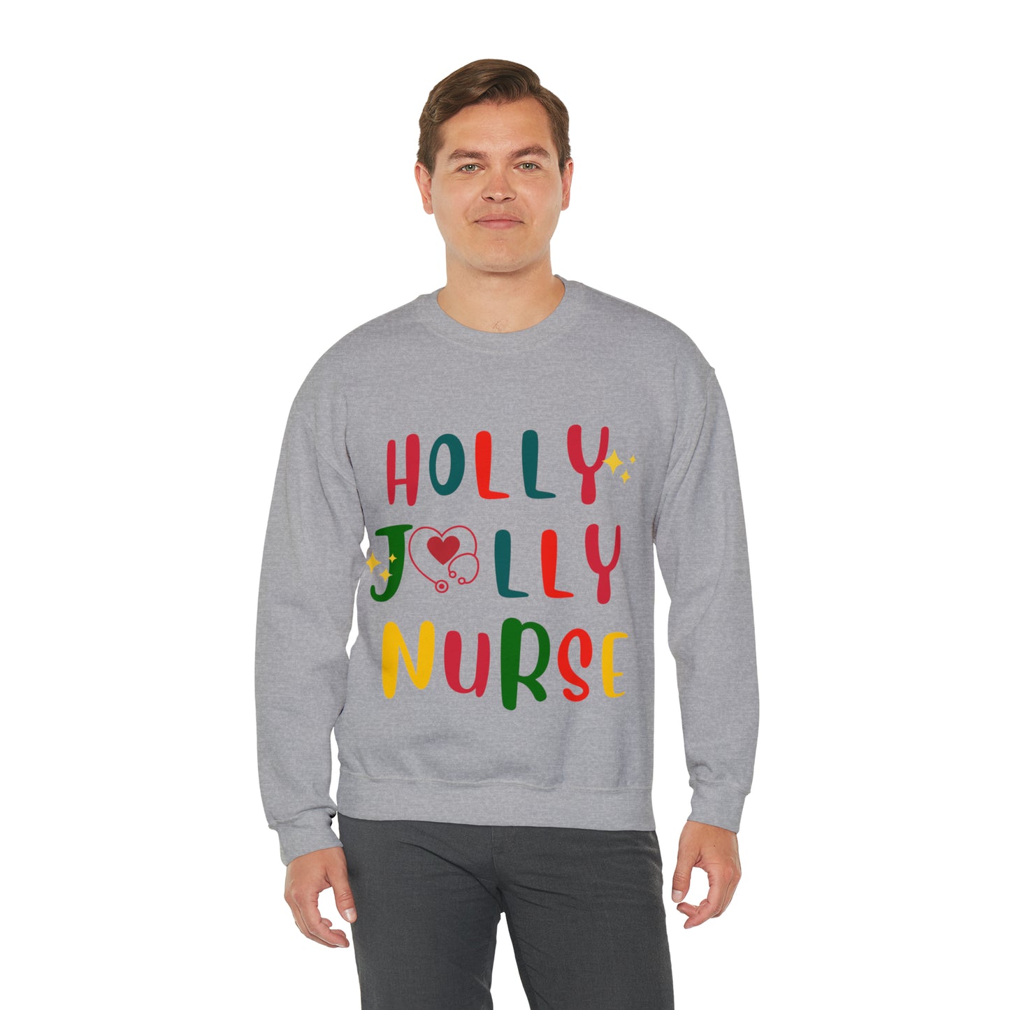 Santa's HollyJolly Nurse, Christmas Shirt, Christmas Gift, Nurse Christmas Sweatshirt, Nurse Xmas Shirt, Cute Nurse Pullover