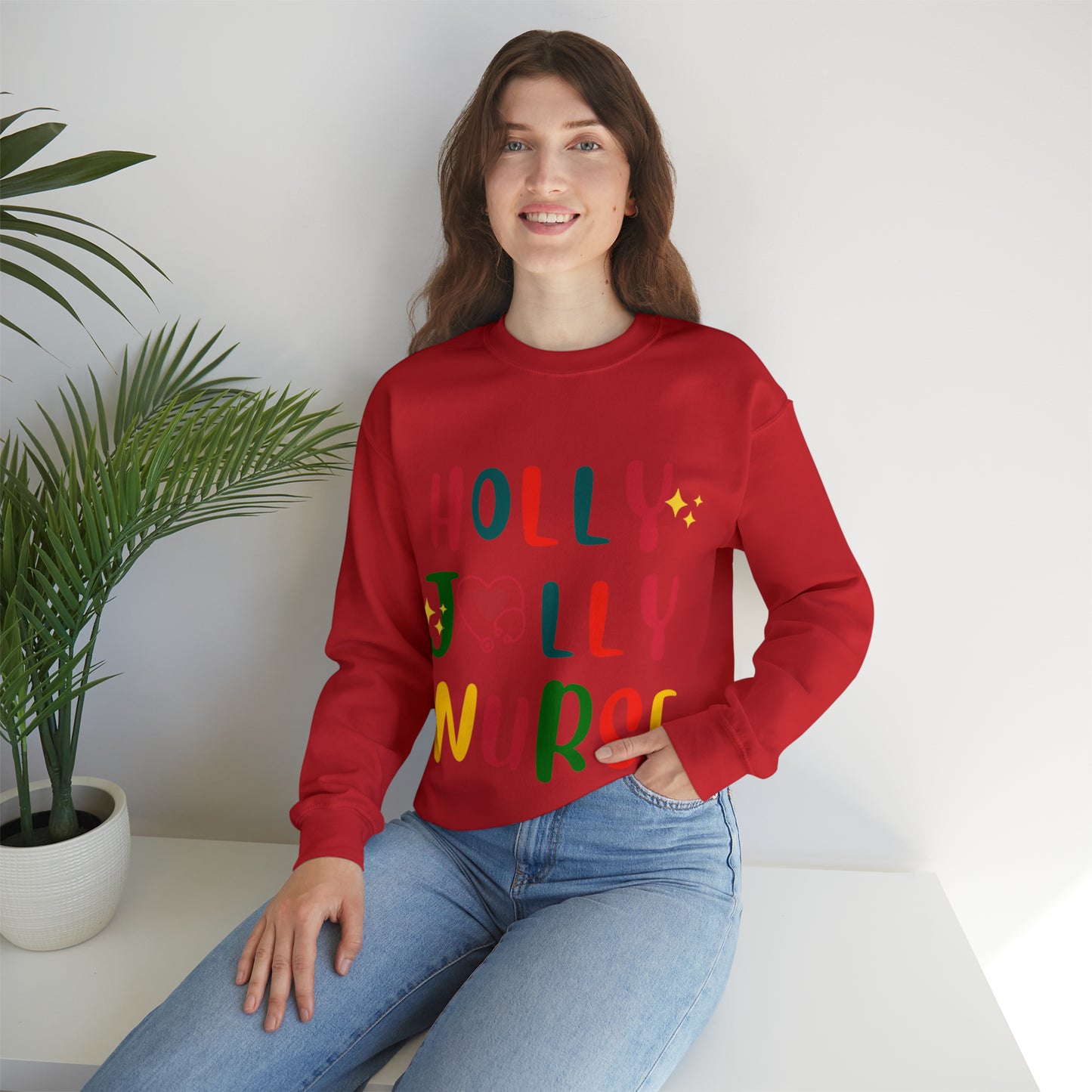 Santa's HollyJolly Nurse, Christmas Shirt, Christmas Gift, Nurse Christmas Sweatshirt, Nurse Xmas Shirt, Cute Nurse Pullover