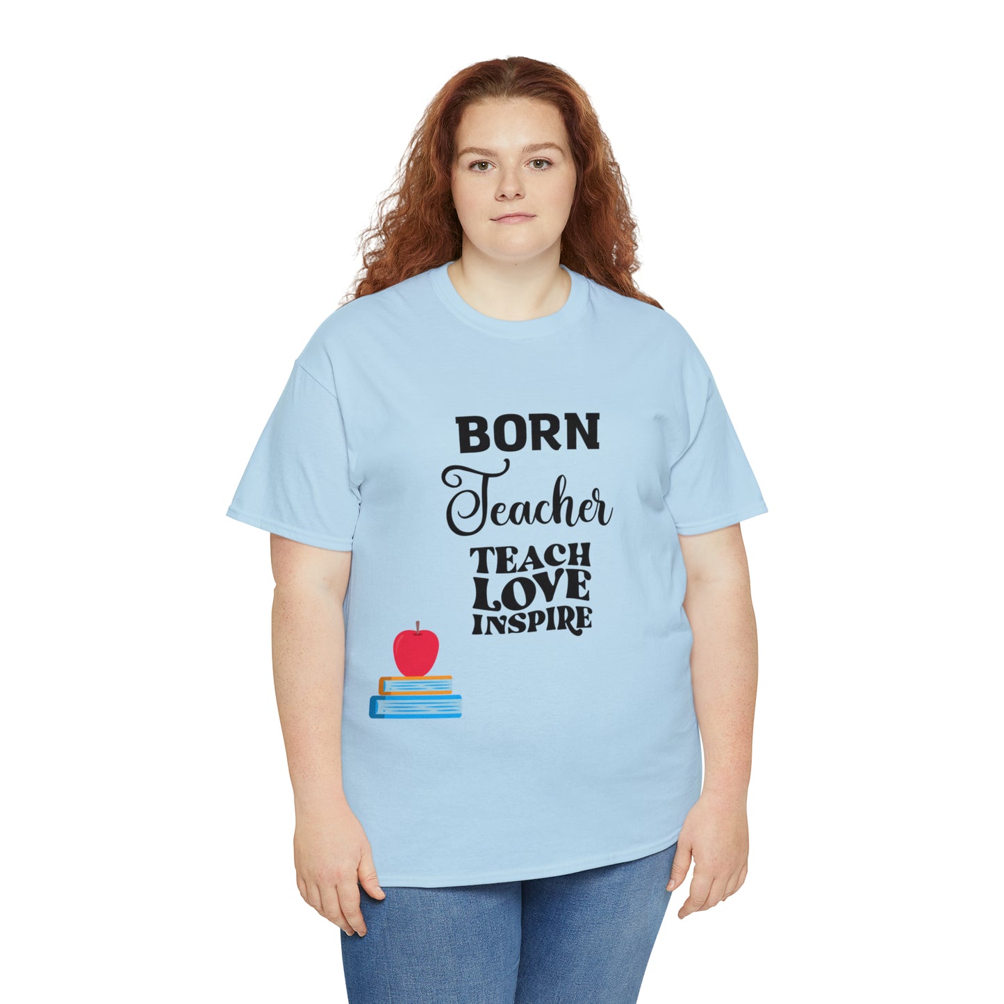 Born Teacher Unisex Heavy Cotton Tee