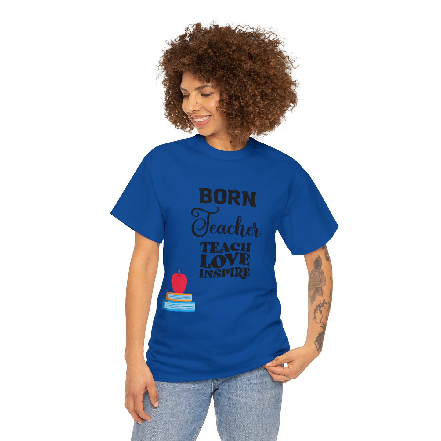 Born Teacher Unisex Heavy Cotton Tee
