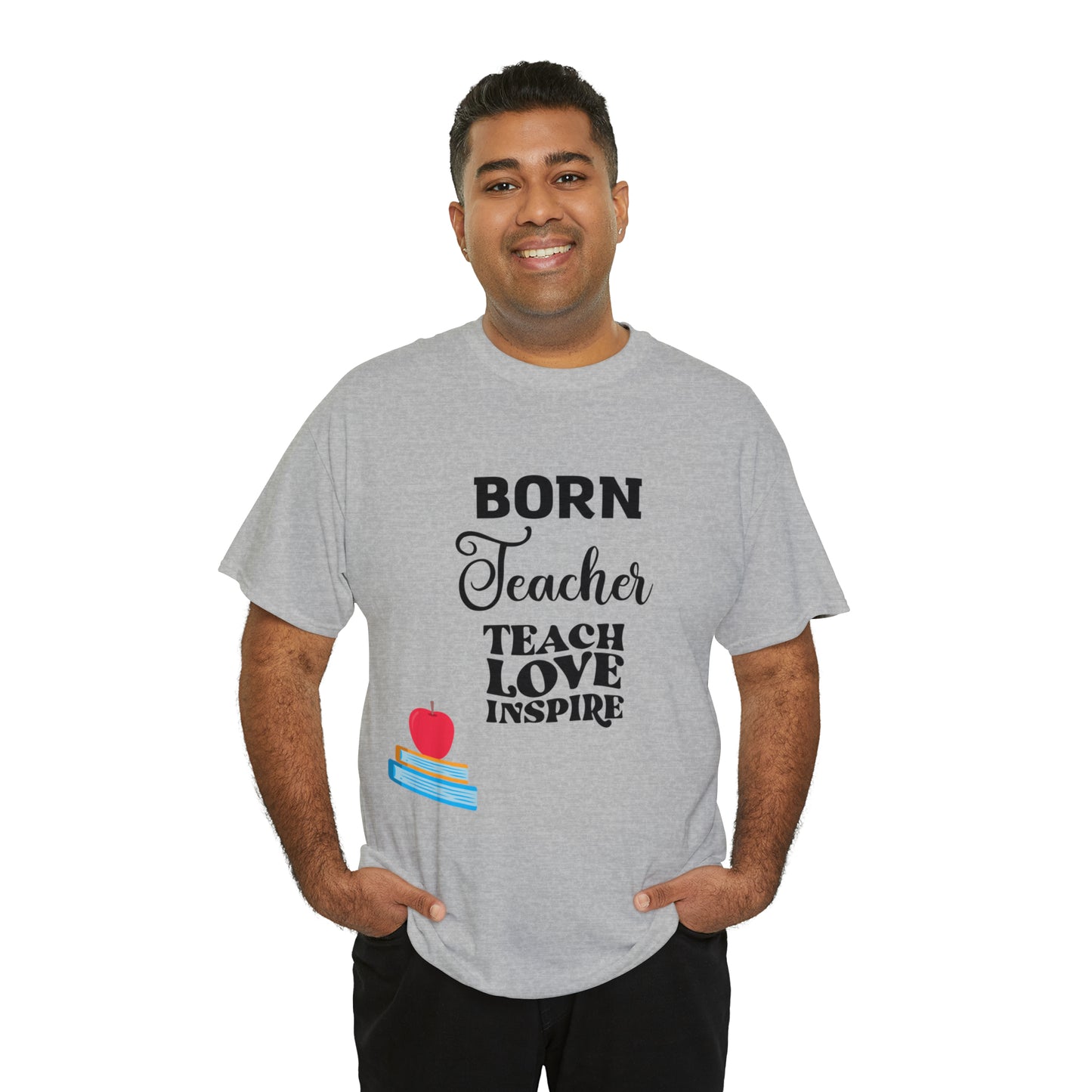 Born Teacher Unisex Heavy Cotton Tee