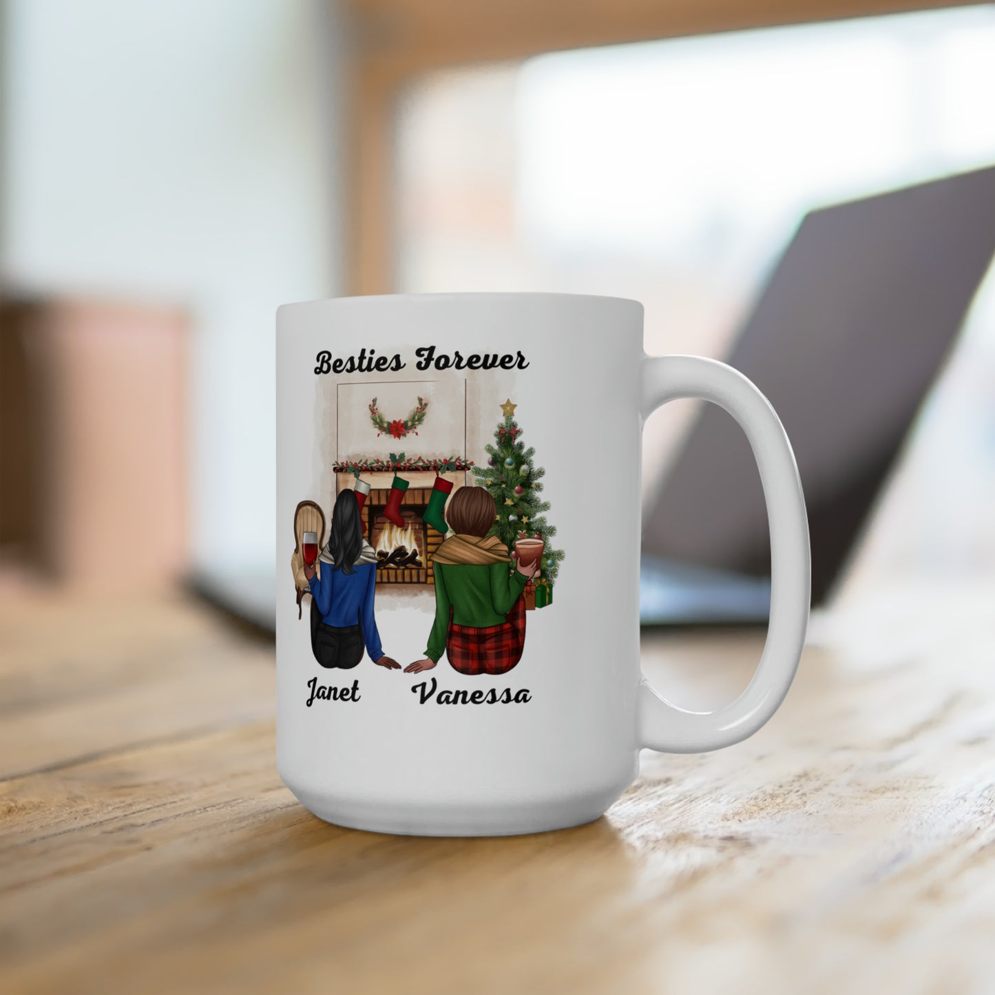 Janet and Vanessa Ceramic Mug 15oz
