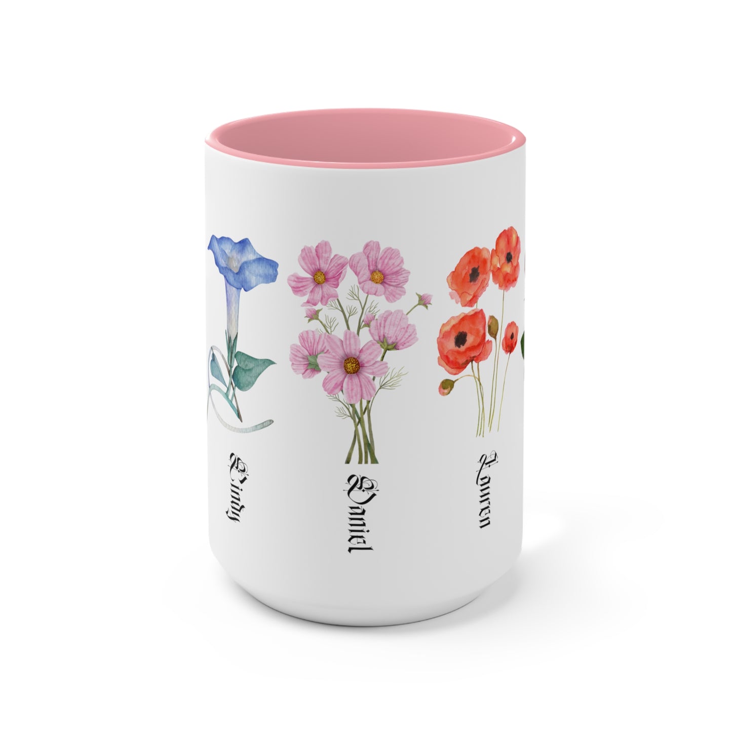 Custom Birth Month Flower mug, Mother's Day Gift, Plant Mom Mug, Custom Mom Mug, Mothers Day Mug, Plant mom mug Two-Tone Coffee Mugs