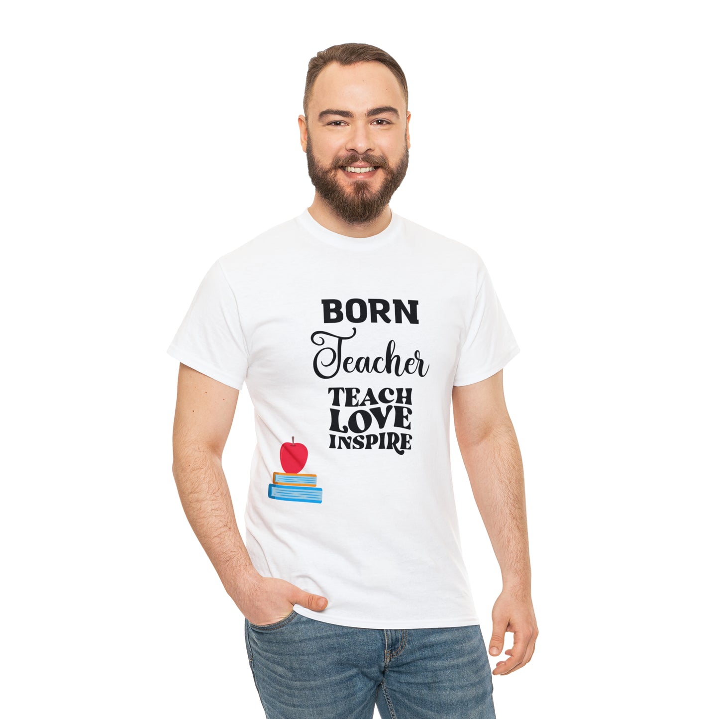 Born Teacher Unisex Heavy Cotton Tee