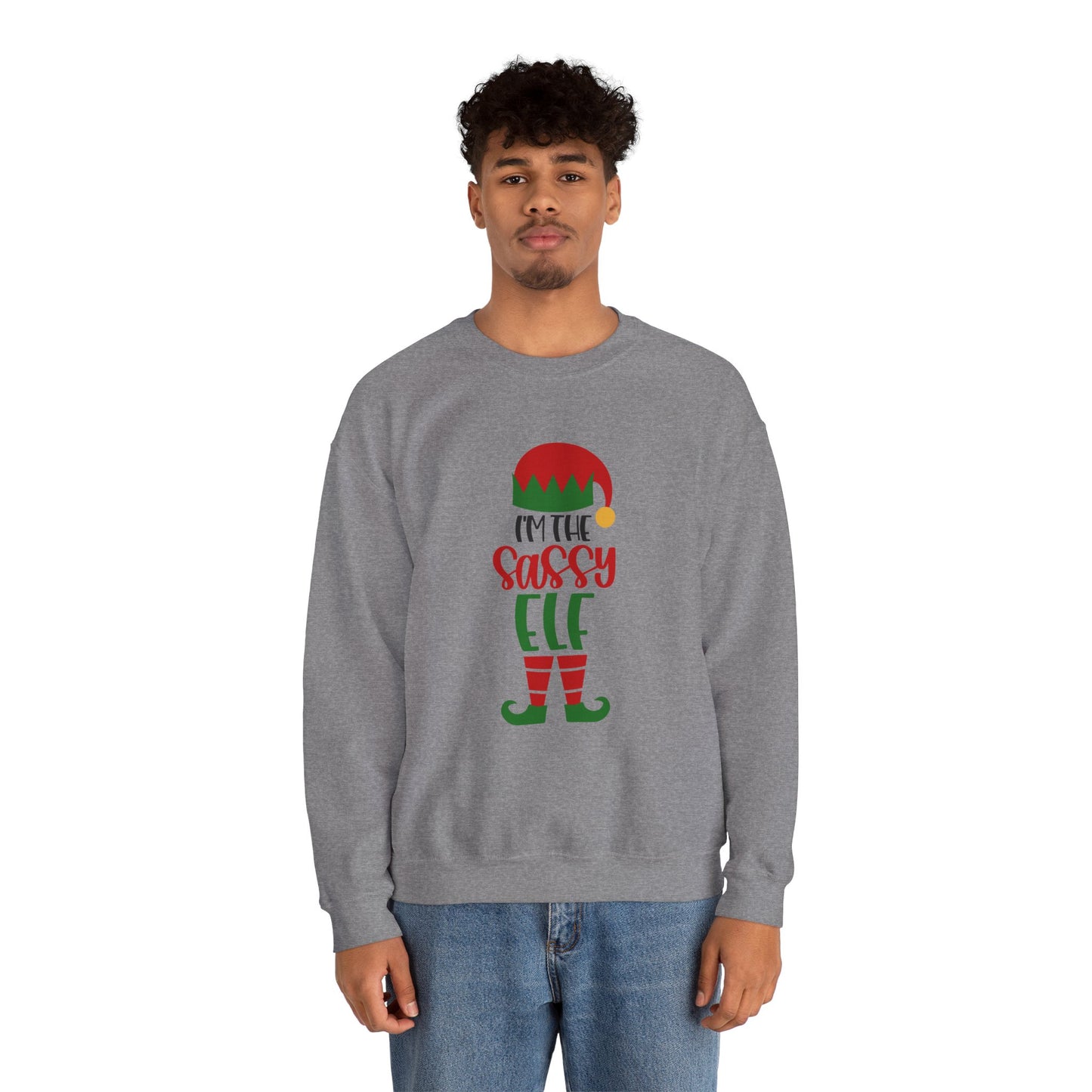 I'm the Sassy One Unisex Heavy Blend Crewneck Sweatshirt, Funny T-shirt, Christmas Shirt, Christmas Slogan Shirts, Christmas Sweater, Santa Shirt