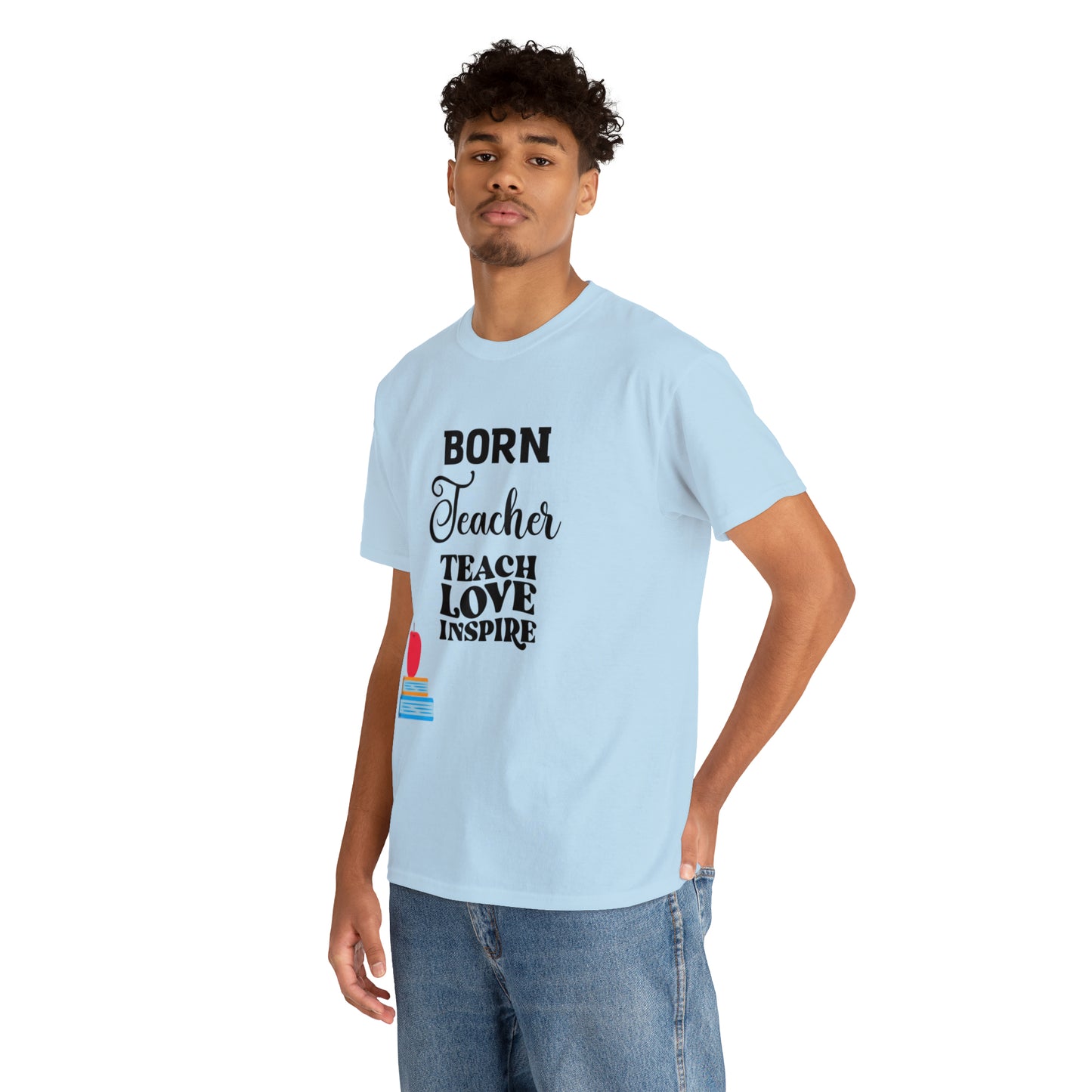 Born Teacher Unisex Heavy Cotton Tee