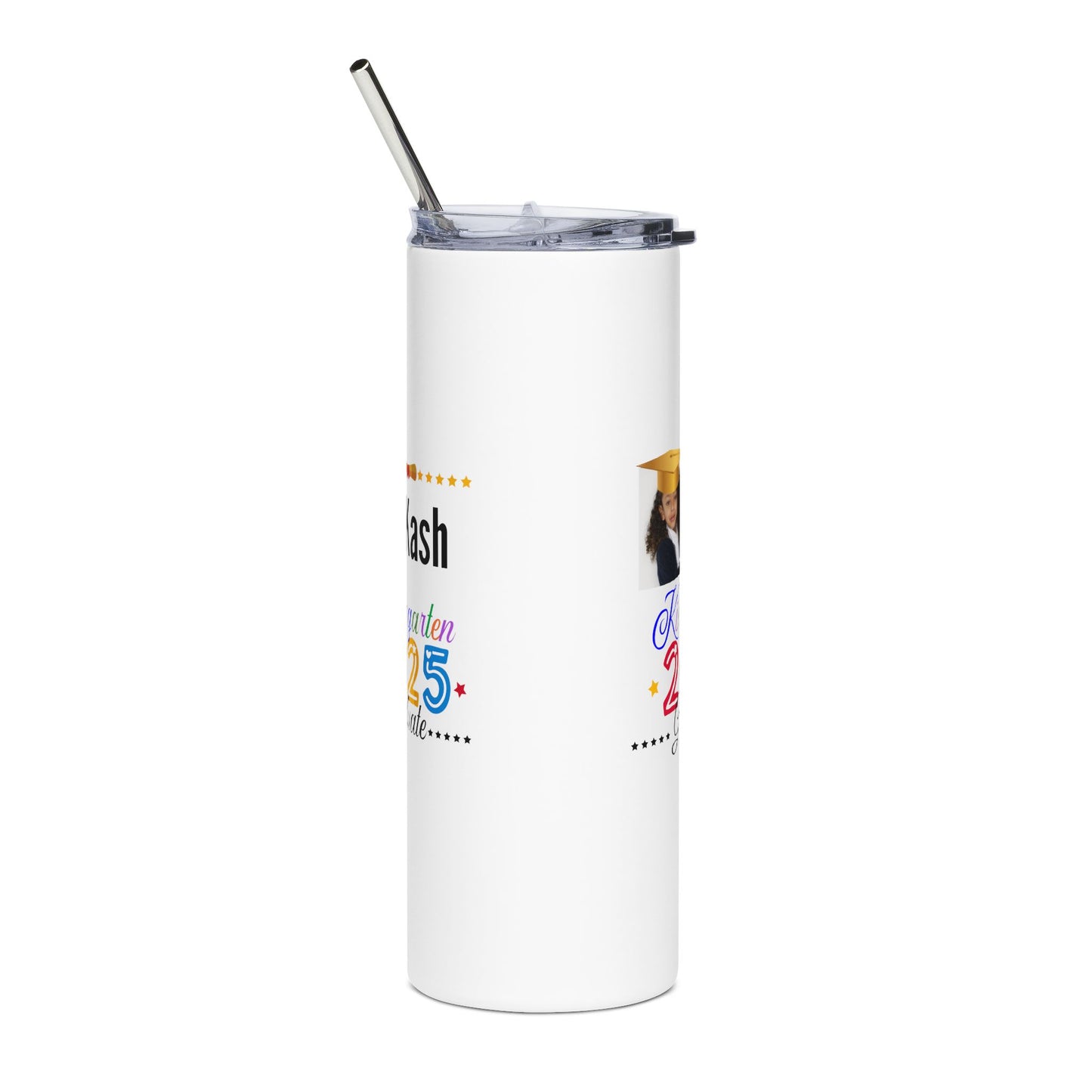 Customize Your 2025 Kindergarten Graduation Tumbler - 20oz Stainless Steel with Photo & Fun Design