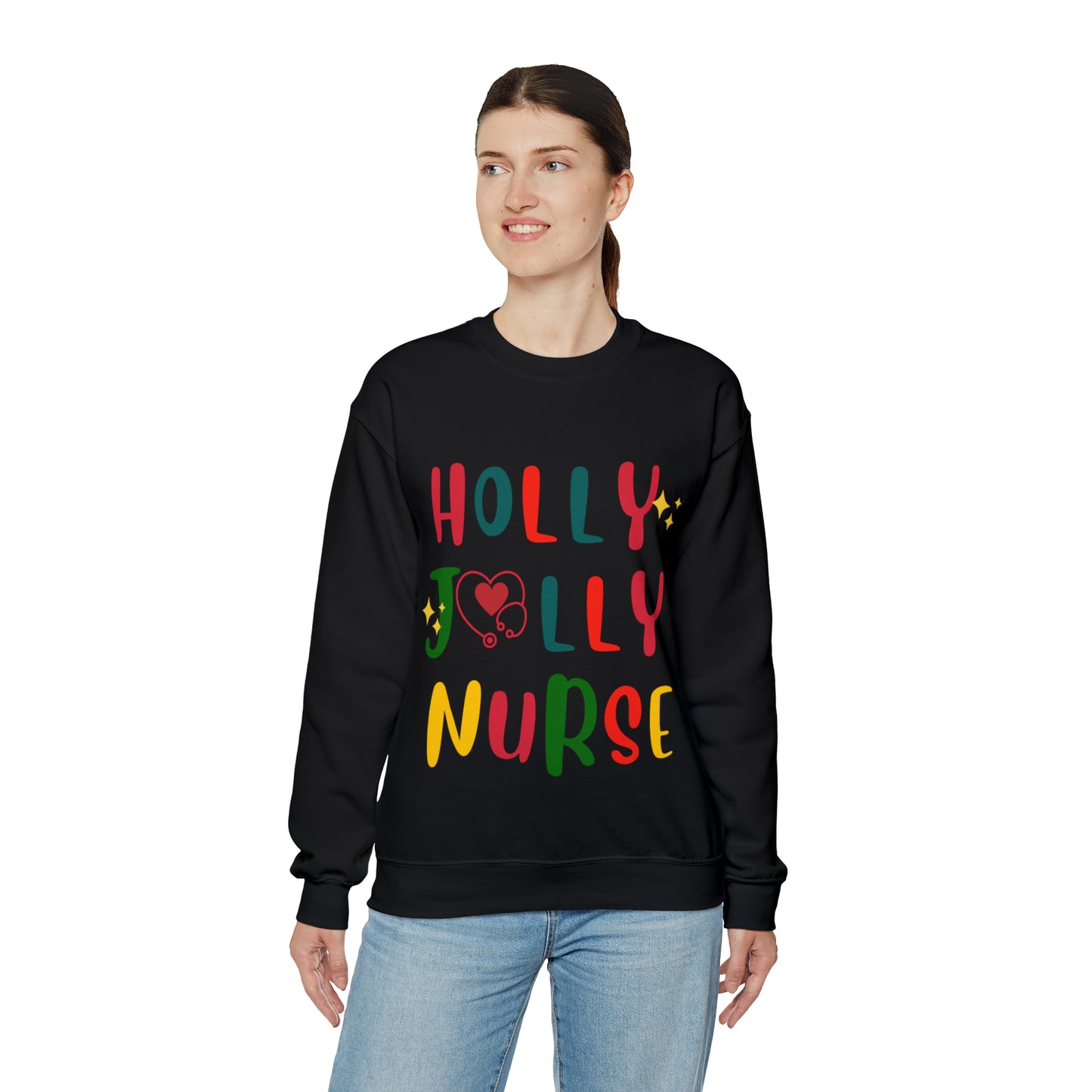 Santa's HollyJolly Nurse, Christmas Shirt, Christmas Gift, Nurse Christmas Sweatshirt, Nurse Xmas Shirt, Cute Nurse Pullover