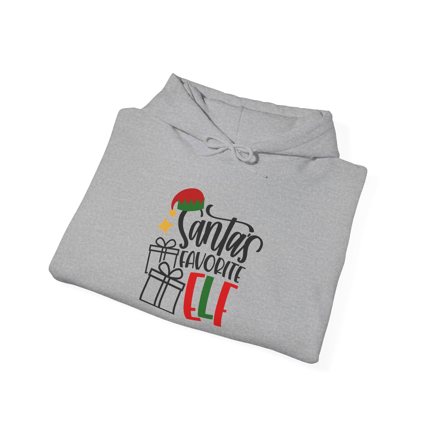 Santa's Favorite Elf Hooded Sweatshirt, Funny Sweatshirt, Elf Christmas Shirt, Cute Sweatshirt, Christmas Slogan Shirts, Christmas Sweater