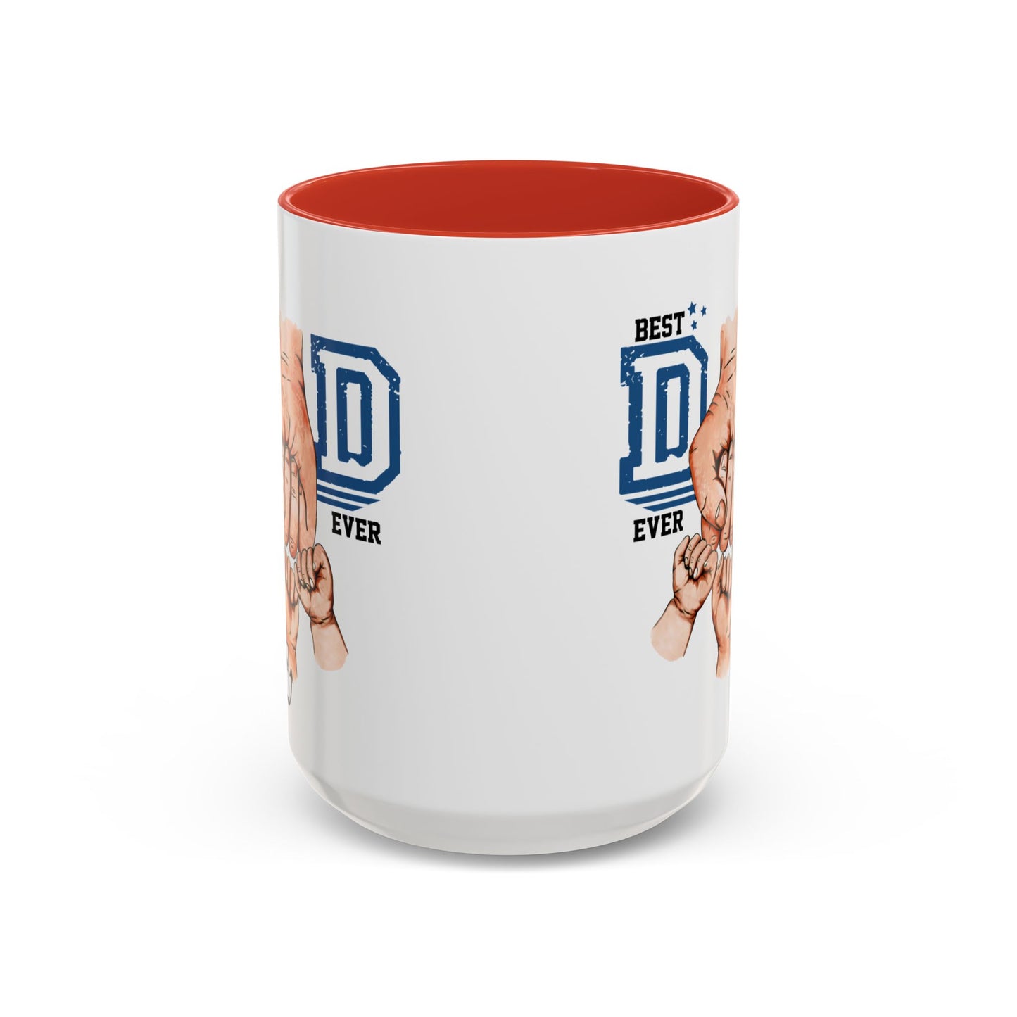 Best Dad Ever 3-kids Accent Coffee Mug | Father's Day Gift, Dad Mug, Coffee Lover Gift, Family Appreciation, Unique Drinking Cup