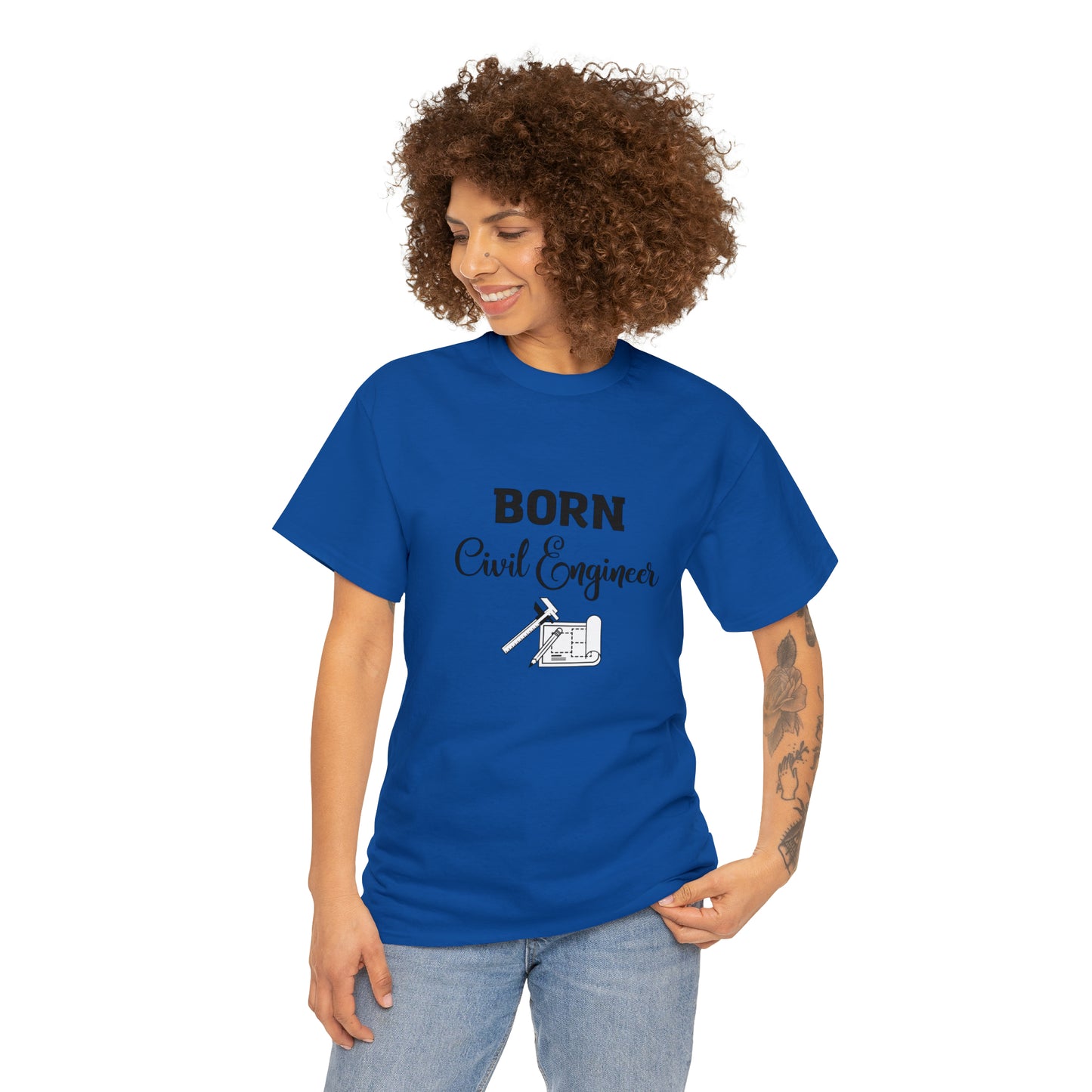 Born Civil Engineer Unisex Heavy Cotton Tee