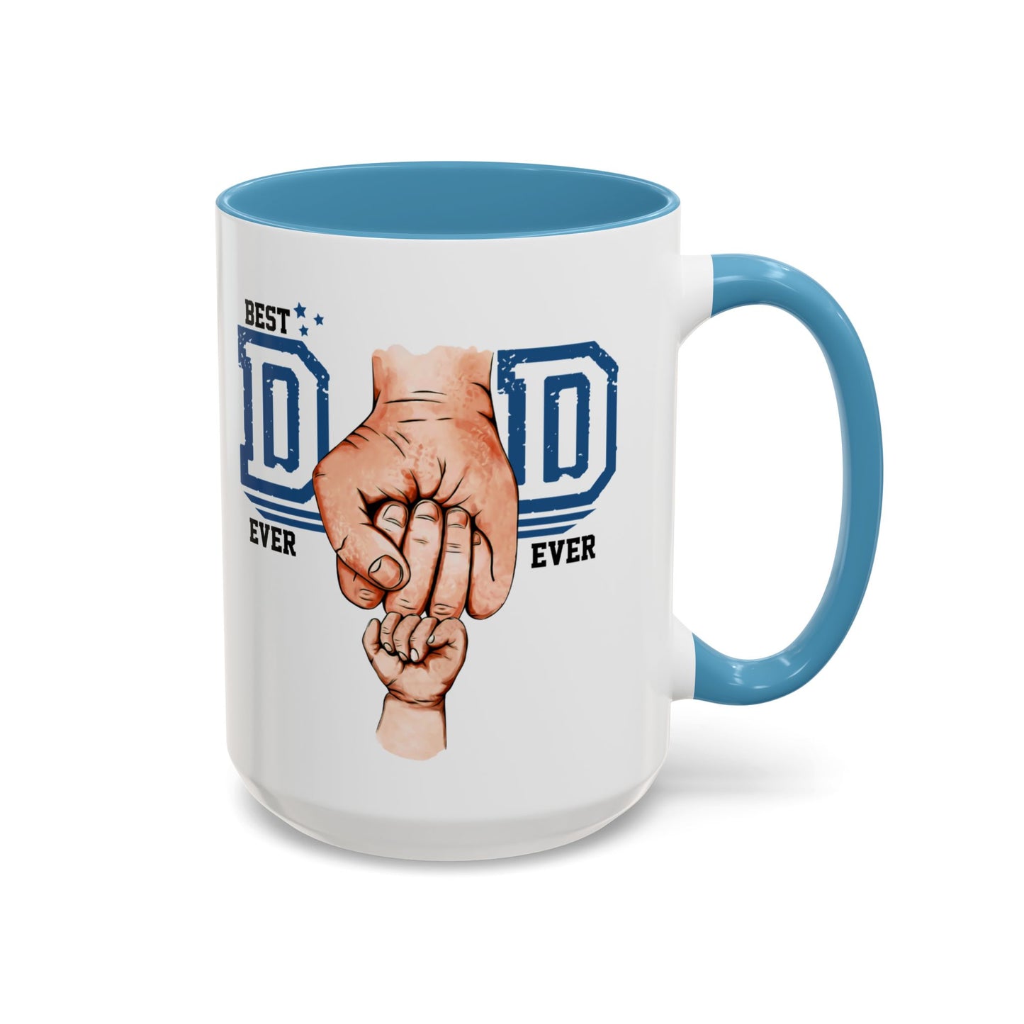 Best Dad Ever Accent Coffee Mug | Father's Day Gift, Dad Mug, Coffee Lover Gift, Family Appreciation, Unique Drinking Cup