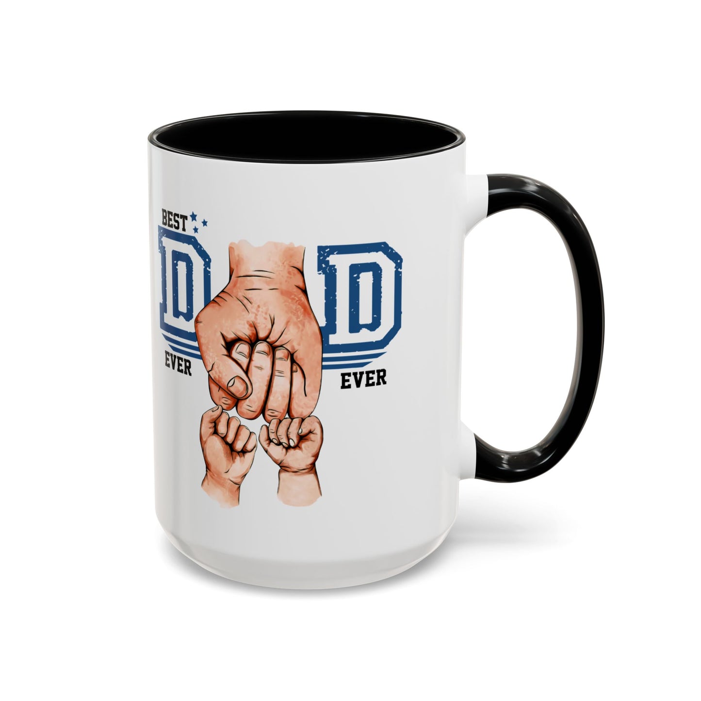 Best Dad Ever 2-kids Accent Coffee Mug | Father's Day Gift, Dad Mug, Coffee Lover Gift, Family Appreciation, Unique Drinking Cup