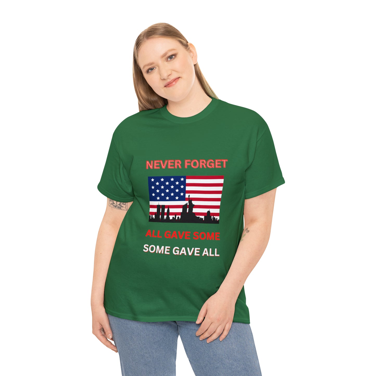 Unisex Heavy Cotton Tee- Never Forget Some Gave All