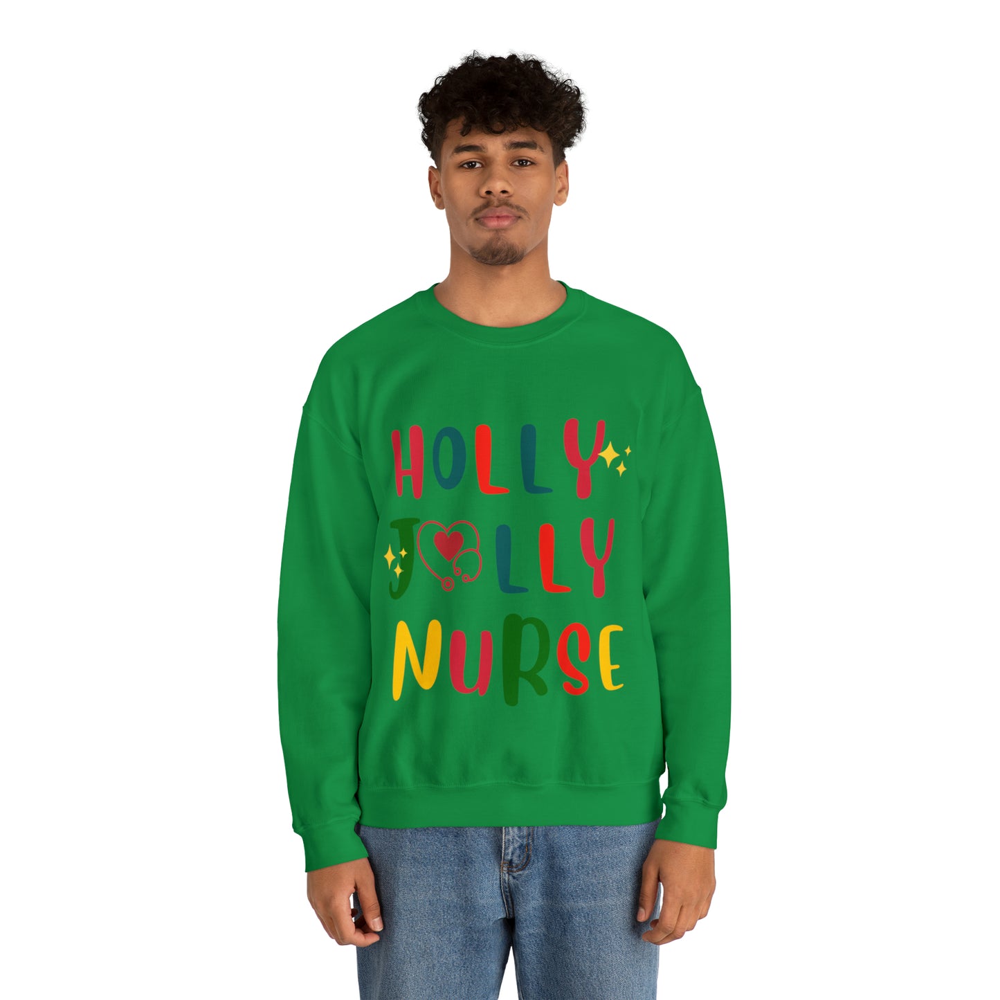 Santa's HollyJolly Nurse, Christmas Shirt, Christmas Gift, Nurse Christmas Sweatshirt, Nurse Xmas Shirt, Cute Nurse Pullover