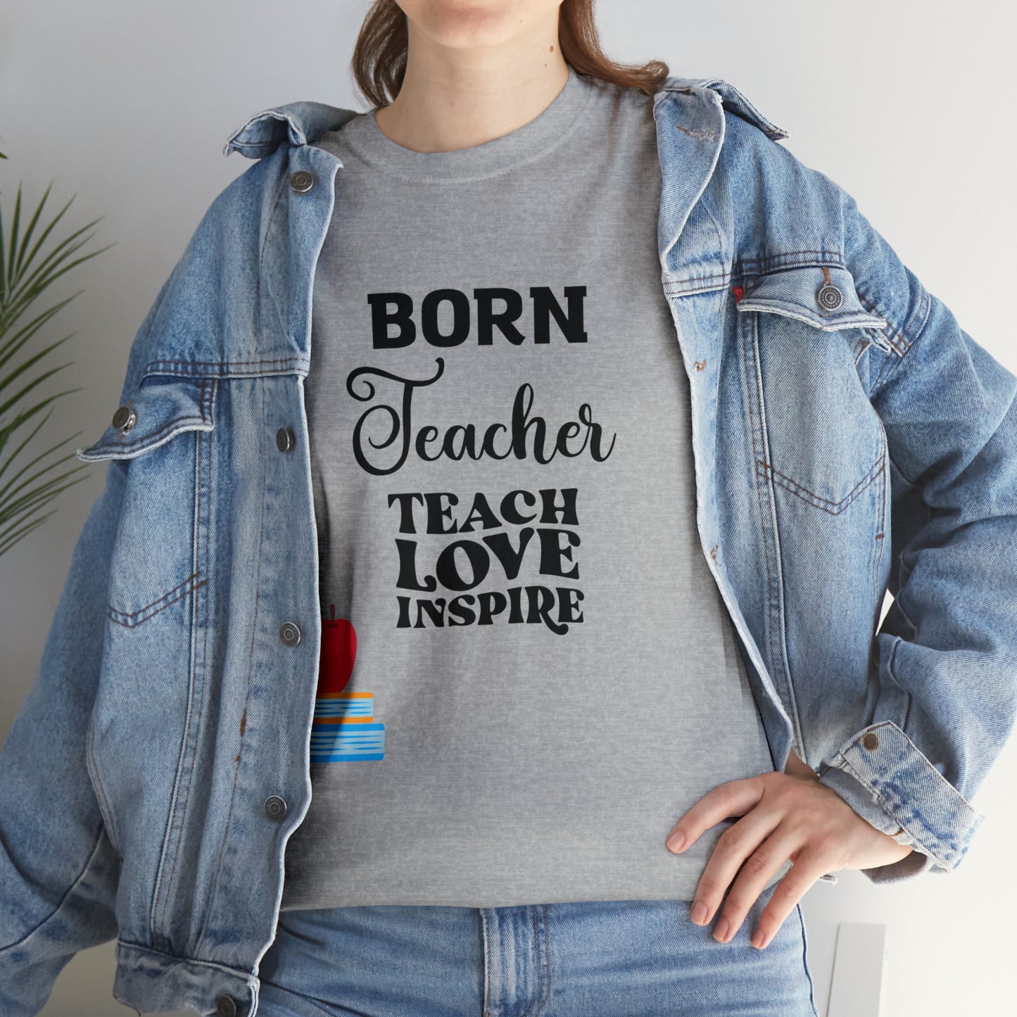 Born Teacher Unisex Heavy Cotton Tee