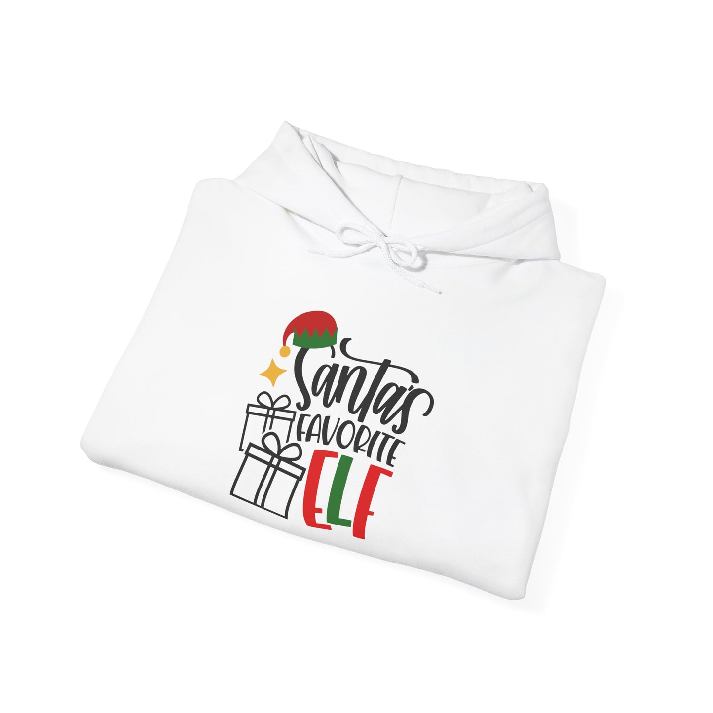 Santa's Favorite Elf Hooded Sweatshirt, Funny Sweatshirt, Elf Christmas Shirt, Cute Sweatshirt, Christmas Slogan Shirts, Christmas Sweater