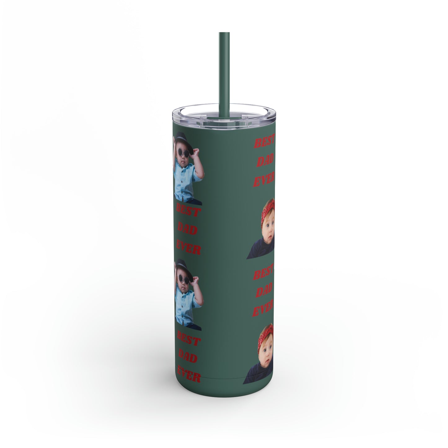 Custom Photo Tumbler, Best Dad Ever Valentine's Day gift, Dad gift, Dad tumbler, Birthday gift, Father's Day Gift, Tumblers, Gift for him, Skinny Matte Tumbler, 20oz