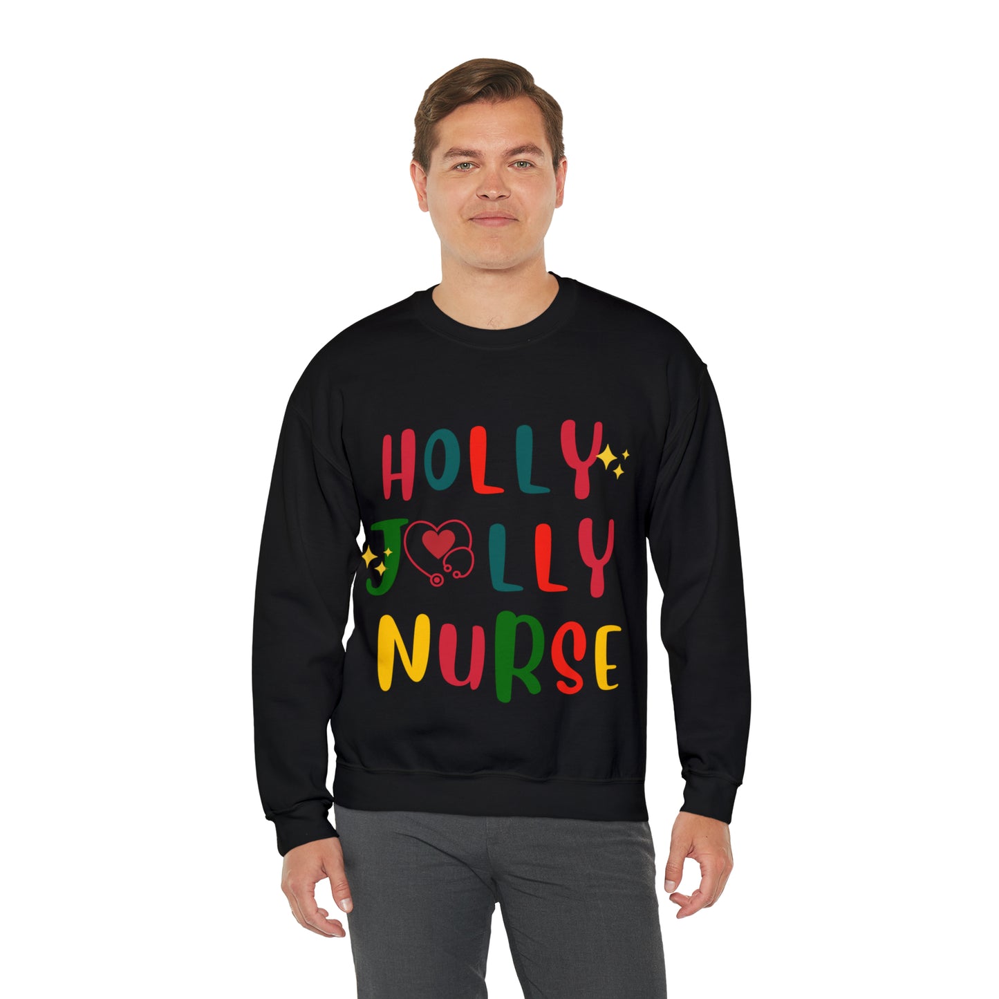 Santa's HollyJolly Nurse, Christmas Shirt, Christmas Gift, Nurse Christmas Sweatshirt, Nurse Xmas Shirt, Cute Nurse Pullover