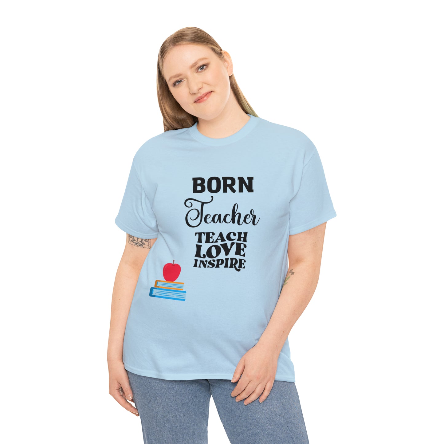 Born Teacher Unisex Heavy Cotton Tee