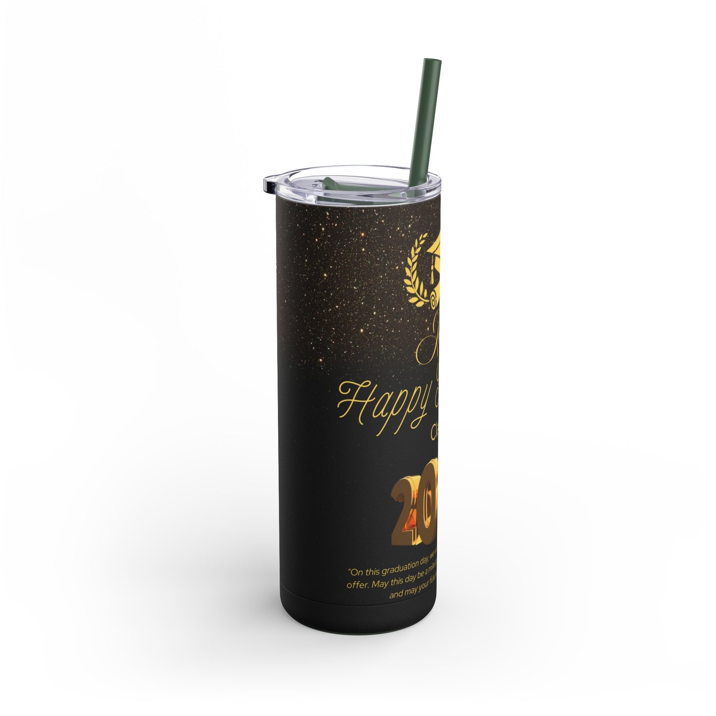 Personalized Graduate Tumbler, Tumblers, graduation gift, Gift for her, Gift for him, custom name, Skinny Matte Tumbler, 20oz