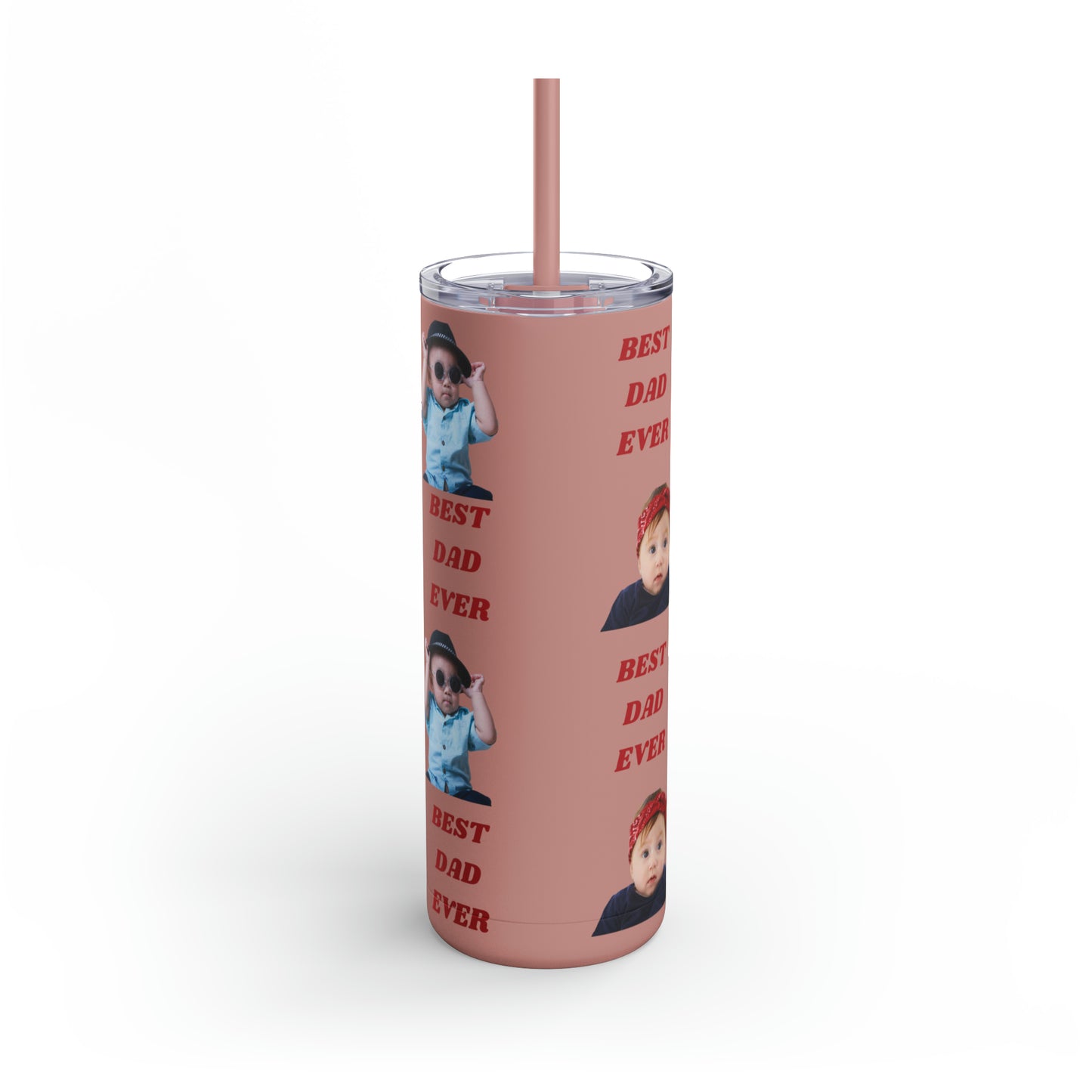 Custom Photo Tumbler, Best Dad Ever Valentine's Day gift, Dad gift, Dad tumbler, Birthday gift, Father's Day Gift, Tumblers, Gift for him, Skinny Matte Tumbler, 20oz