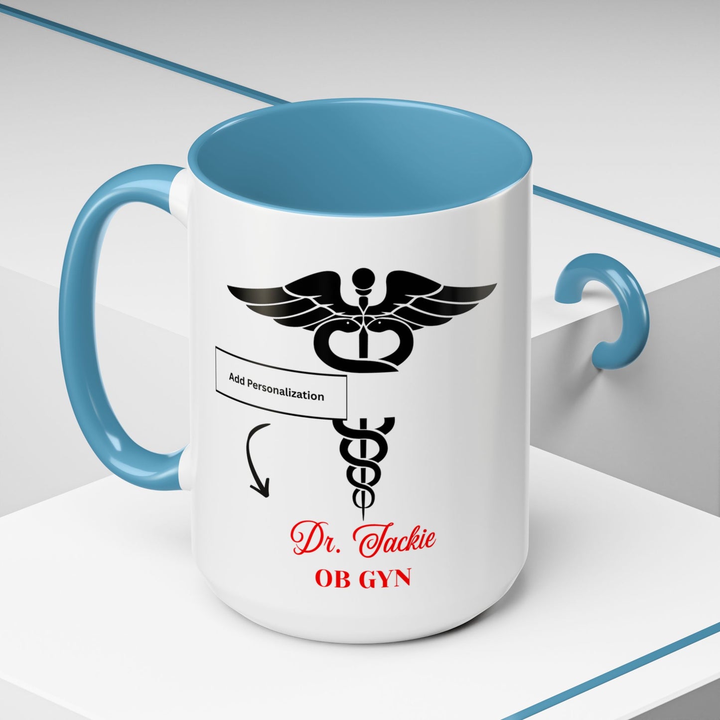 Personalized Accent Coffee Mug | Father's Day Gift, Dad Mug, Coffee Lover Gift, Family Appreciation, Unique Drinking Cup