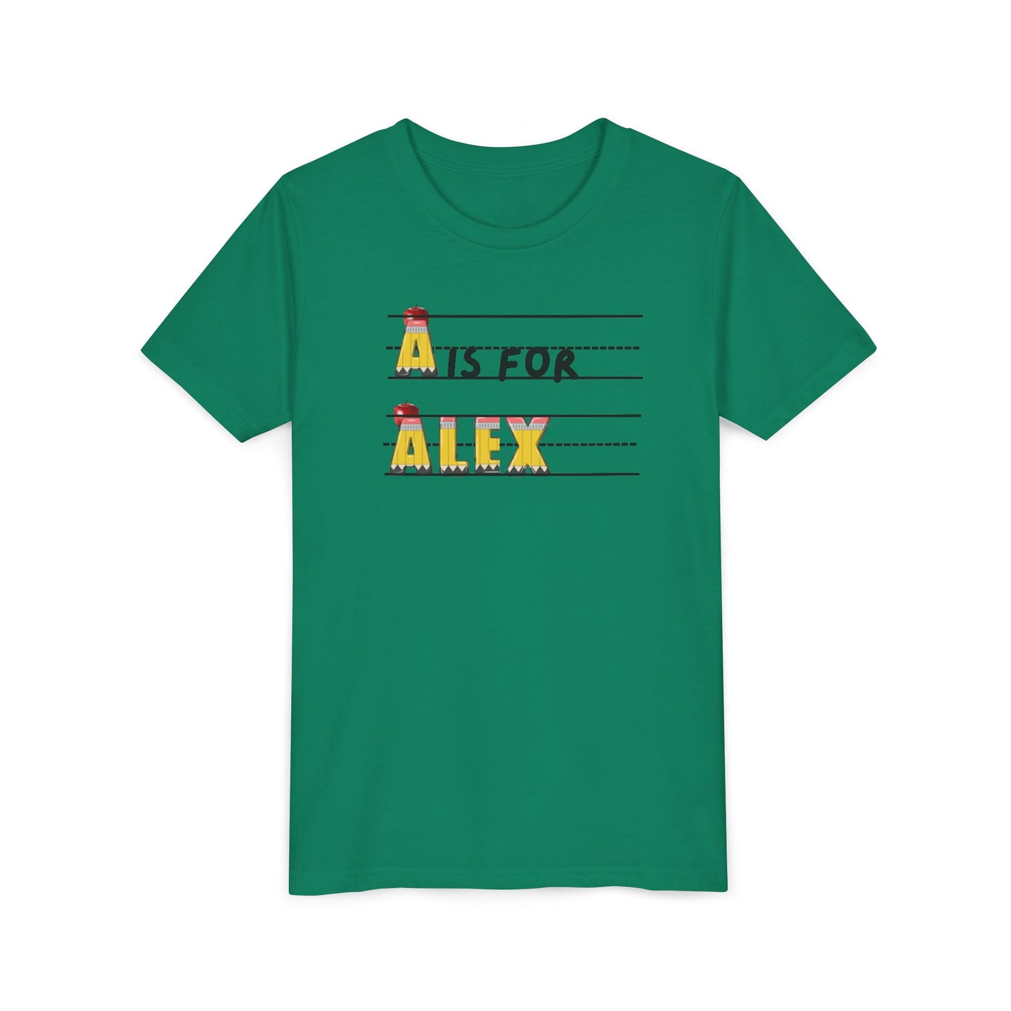 Custom Kids Name School Shirt, Back to School T-shirt, Toddler First Day of School Tee, Alphabet with Name Tee, Kindergarten Shirt with Name
