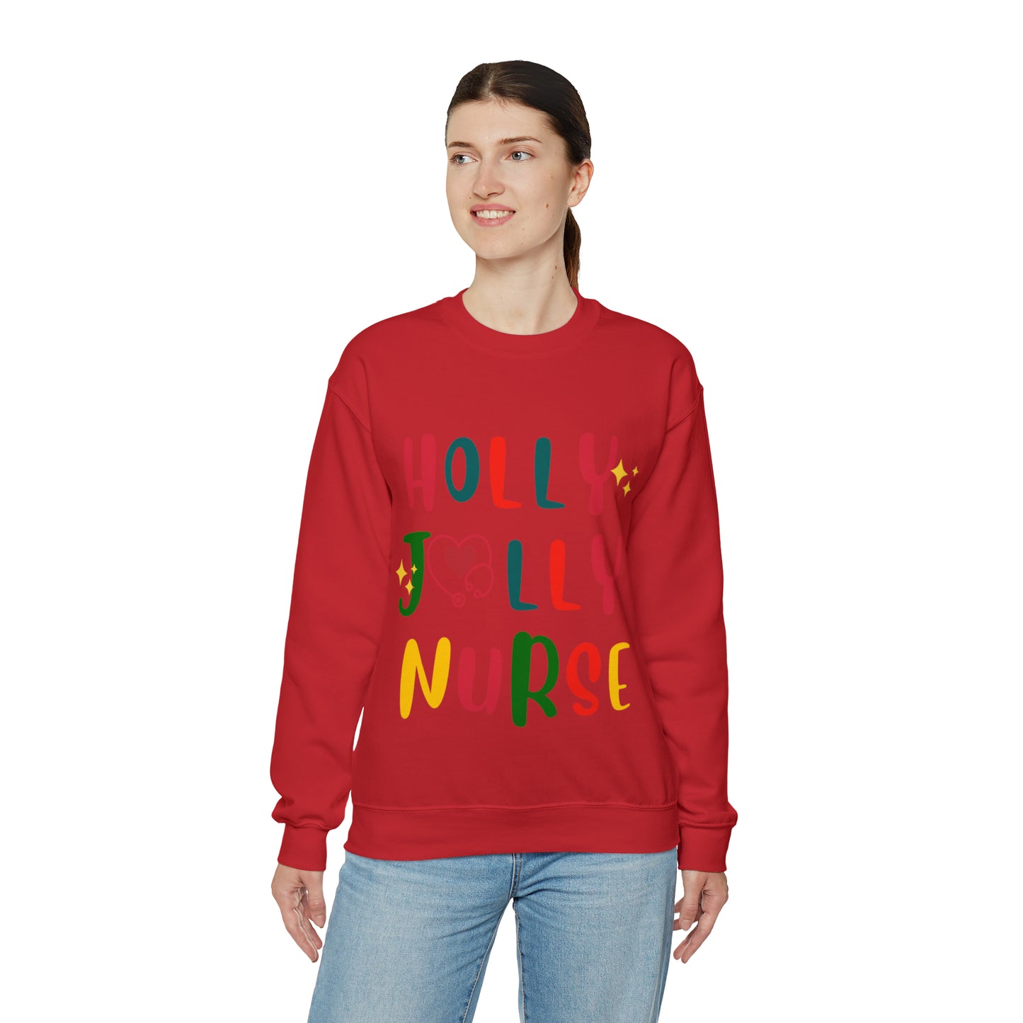 Santa's HollyJolly Nurse, Christmas Shirt, Christmas Gift, Nurse Christmas Sweatshirt, Nurse Xmas Shirt, Cute Nurse Pullover