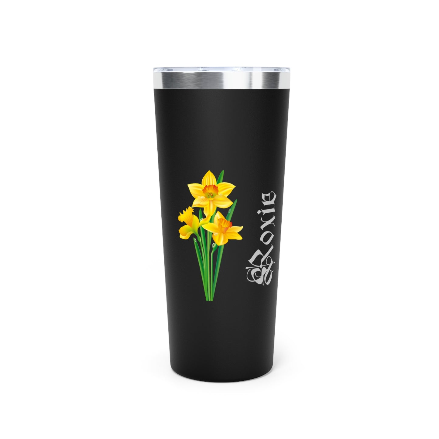 March Personalized Birth Flower 22 oz Tumbler, Personalized Birth Flower Coffee Cup With Name, Gifts for Her, Bridesmaid Proposal, Party Favor
