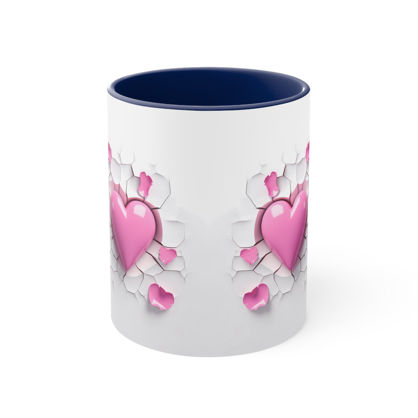 3D Valentine heart crack in the wall mug, couple mug, love heart couple mug, Funny Valentine Heart Candy, heart candy mug, conversation heart mug, Heart-Shaped Mug, Coffee Mug, 11oz
