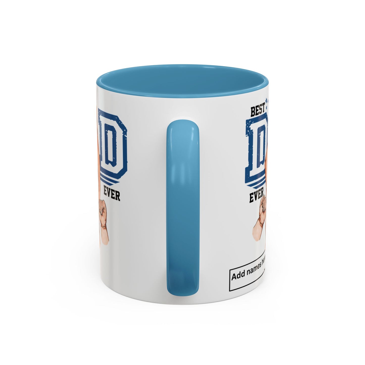 Best Dad Ever 4-kids Accent Coffee Mug | Father's Day Gift, Dad Mug, Coffee Lover Gift, Family Appreciation, Unique Drinking Cup