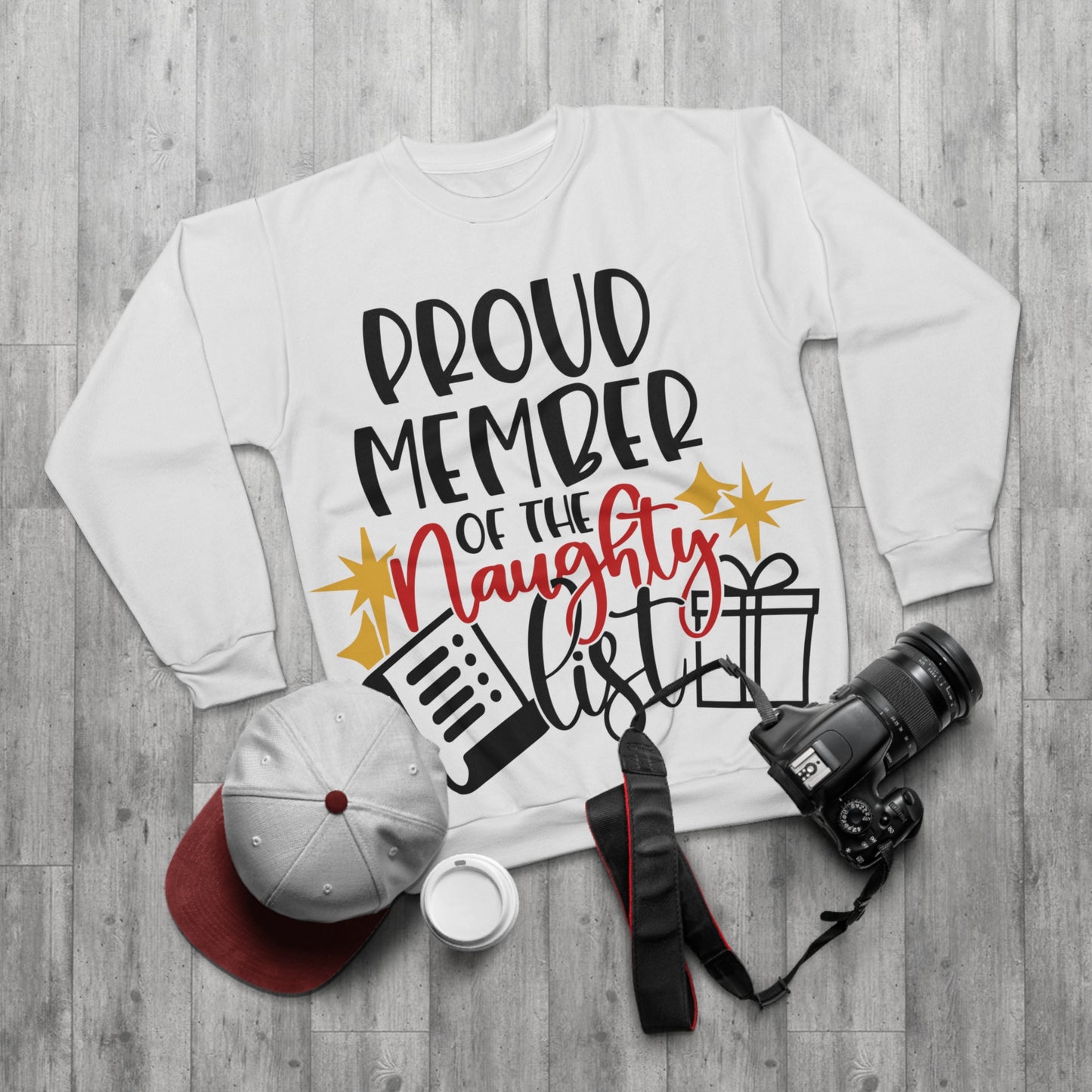 Proud Member Of The Naughty List, Christmas Sweatshirt For Women, Ugly Christmas Sweater, Christmas Sweatshirt, Funny Xmas Shirt