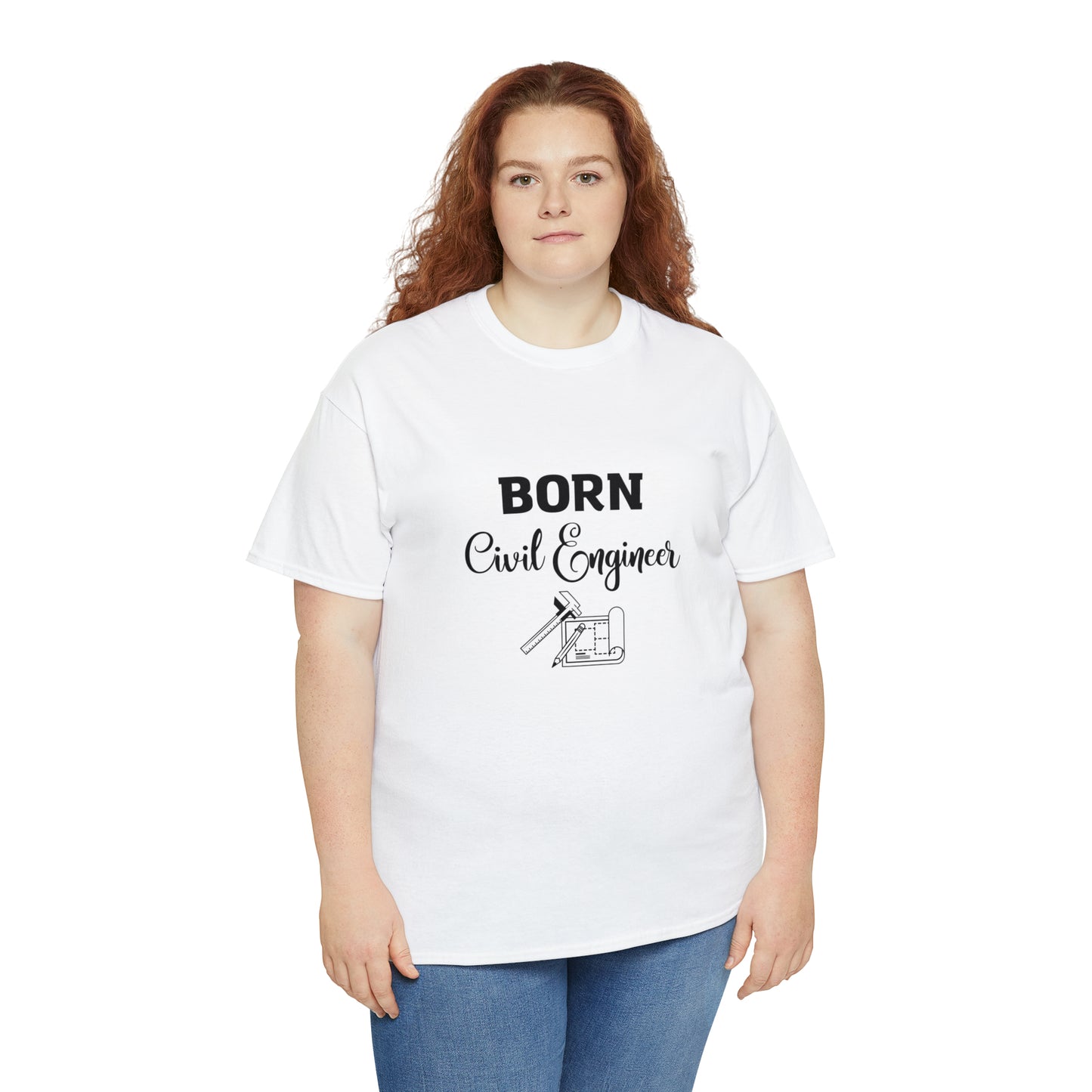 Born Civil Engineer Unisex Heavy Cotton Tee